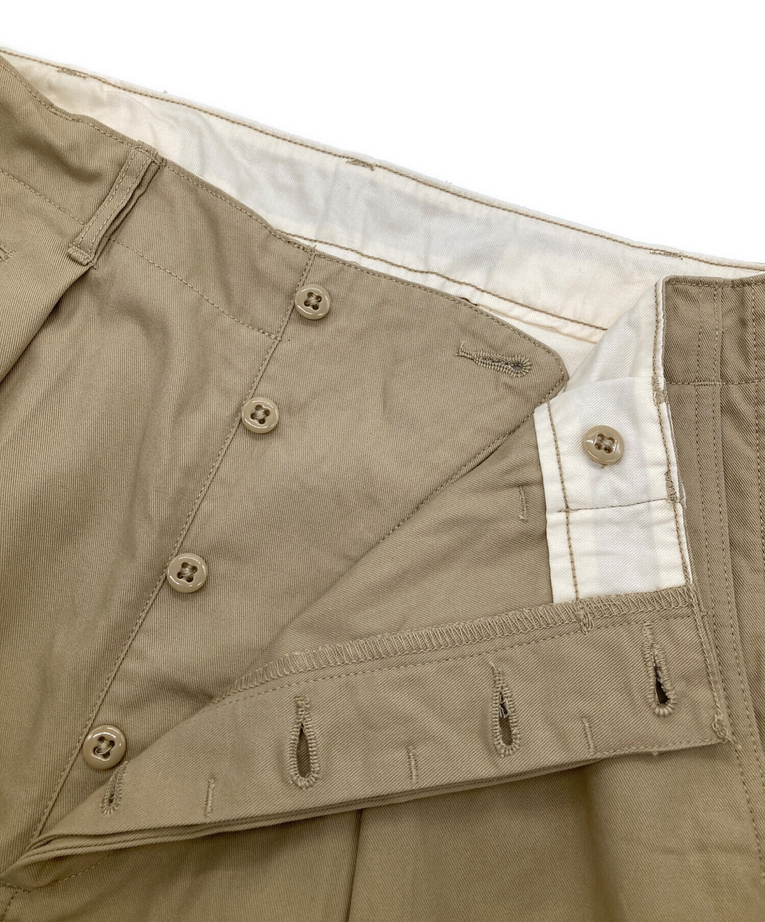 MARKAWARE (マーカウェア) 41 KHAKI WIDE ORGANIC COTTON DRY TWILL ベージュ サイズ:3