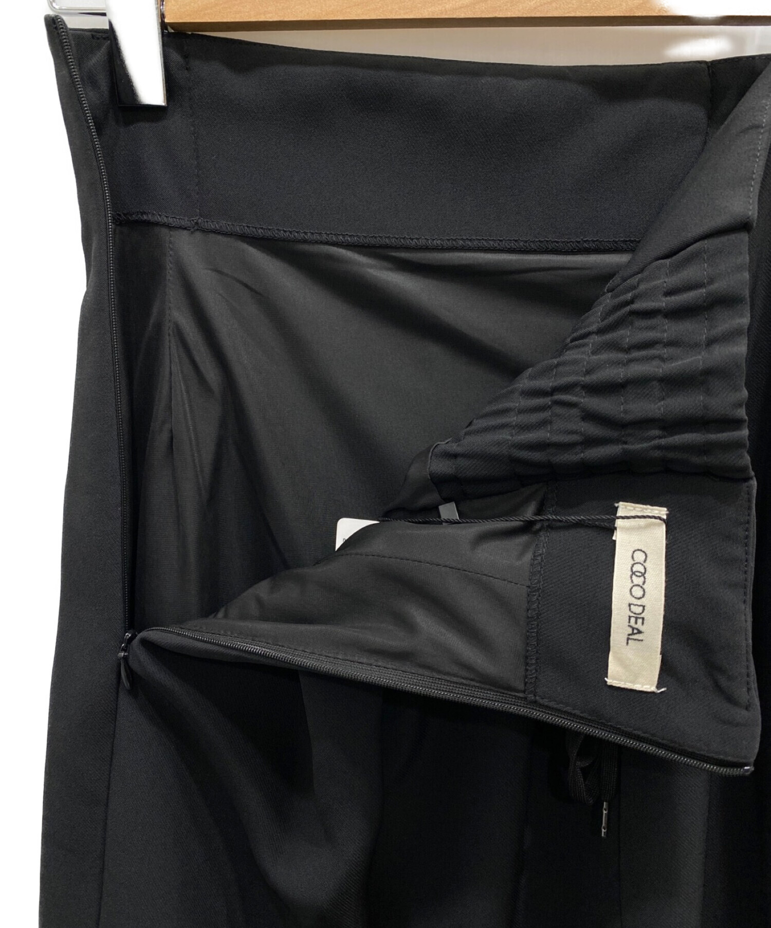 COCODEAL (ココディール) ポンチシアーティアードスカート ブラック サイズ:1