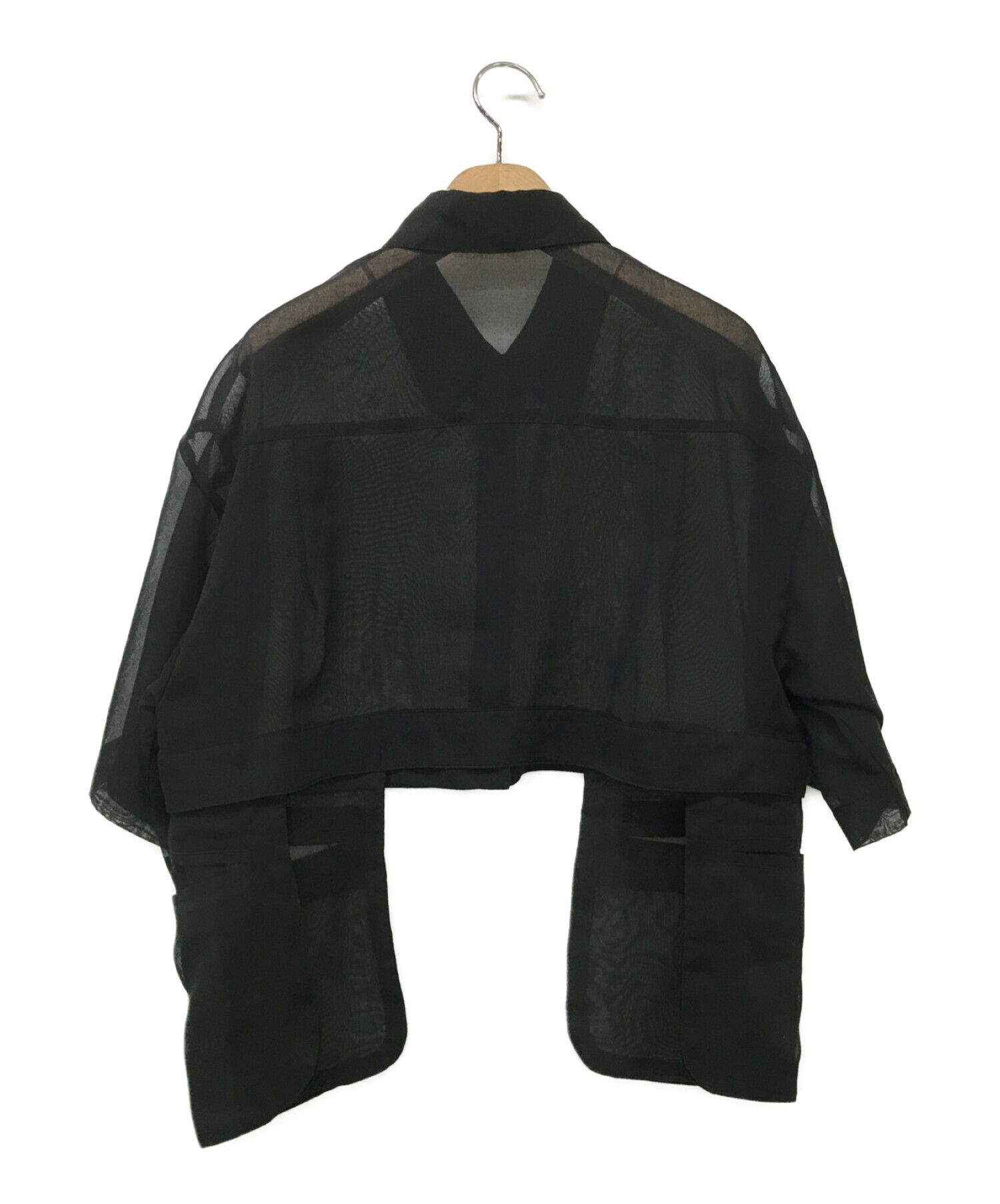 MAISON SPECIAL (メゾンスペシャル) サイドポケットクロップドシャツ ブラック サイズ:FREE