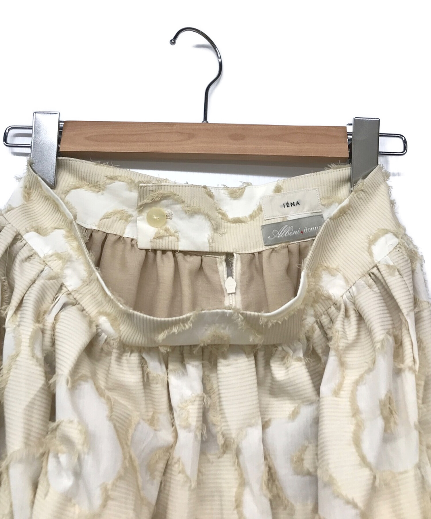 IENA (イエナ) ALBINIフラワージャガードスカート アイボリー サイズ:40 未使用品