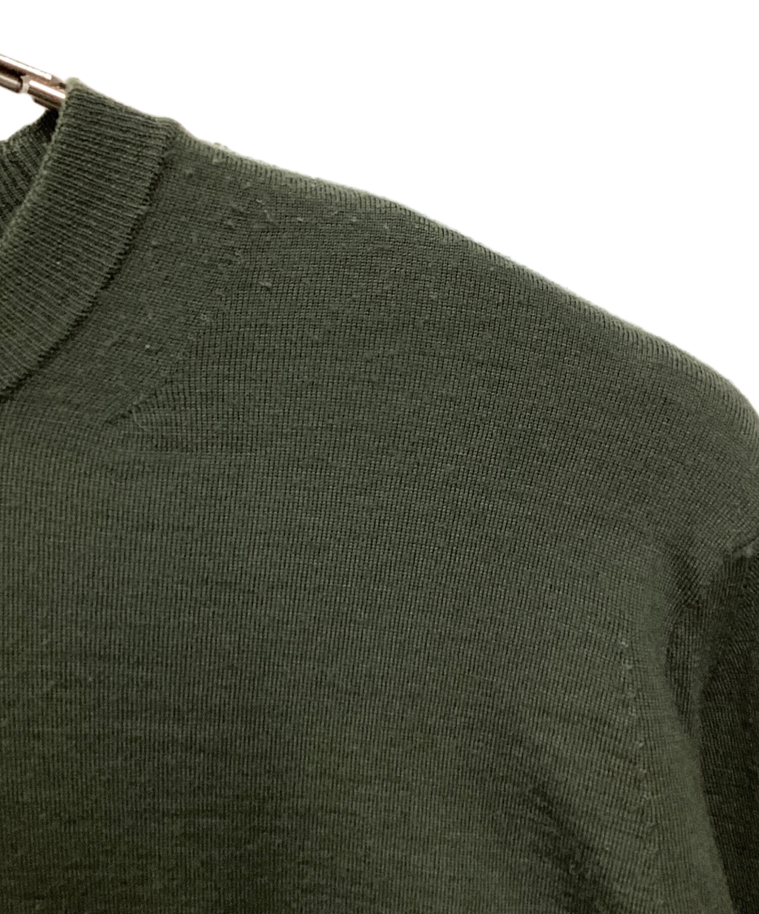 AURALEE (オーラリー) WOOL CASHMERE CREWNECK KNIT グリーン サイズ:4