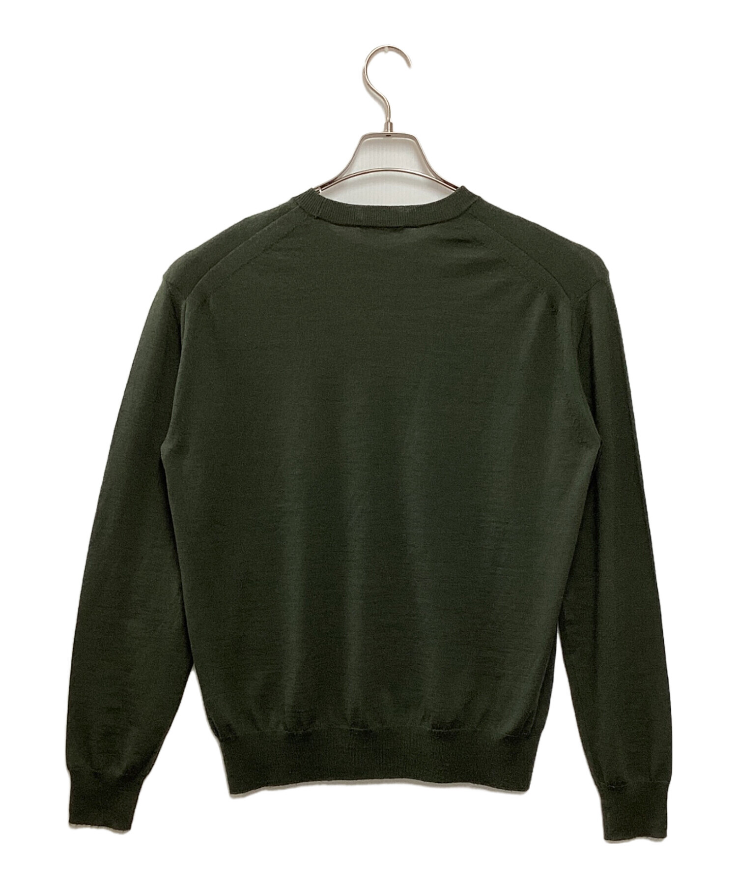 AURALEE (オーラリー) WOOL CASHMERE CREWNECK KNIT グリーン サイズ:4