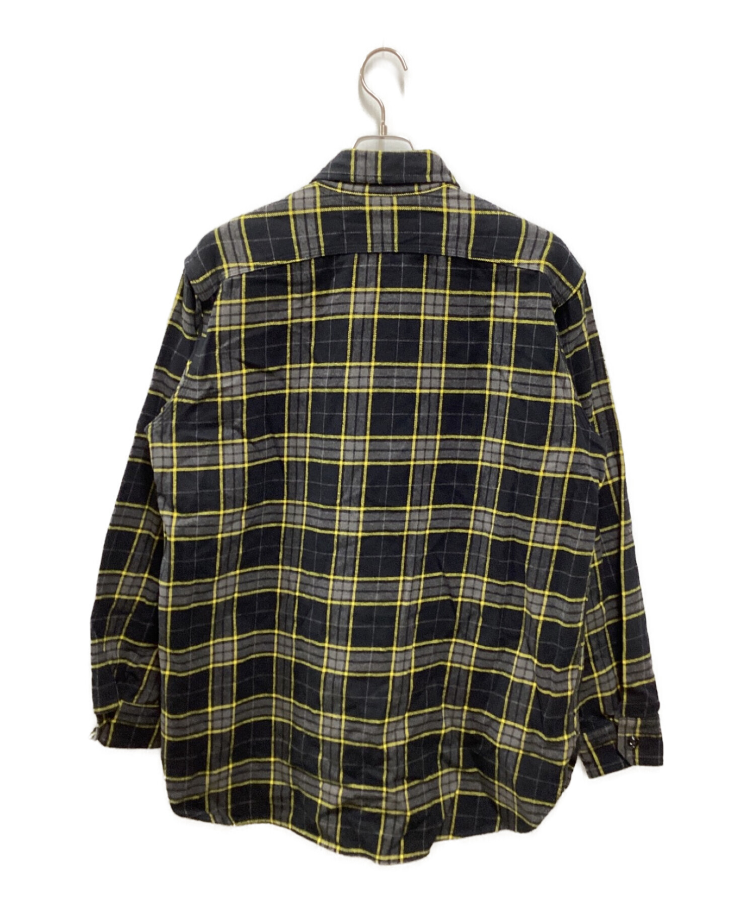 Engineered Garments (エンジニアド ガーメンツ) WORK SHIRT - COTTON TWILL PLAID  ブラック×イエロー サイズ:M