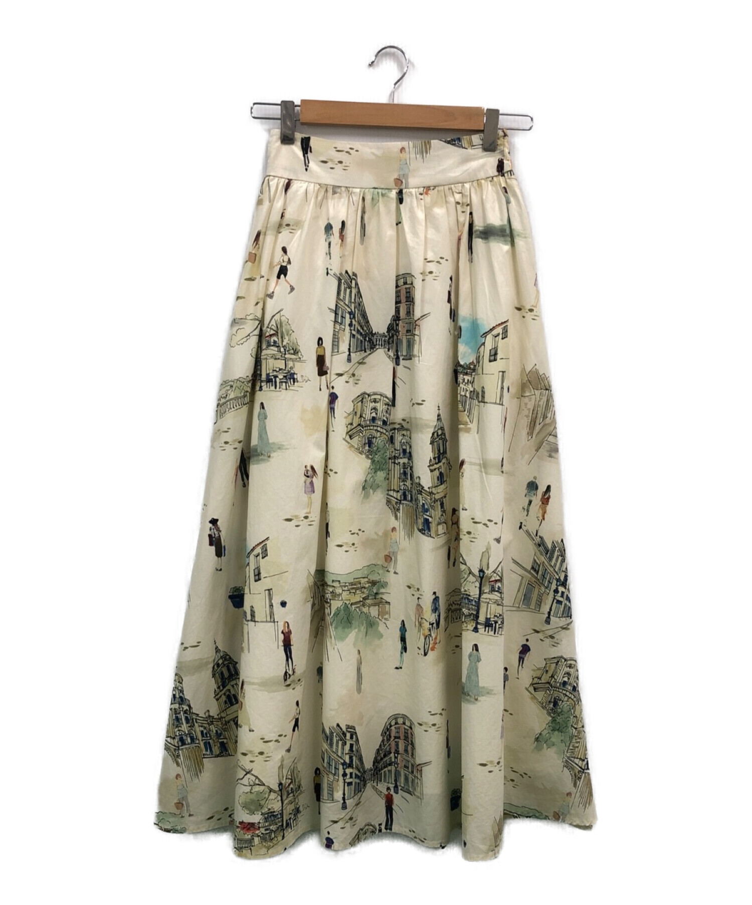 Ameri MEDI MALAGA PLENTIFUL FLARED SKIRTロングスカート