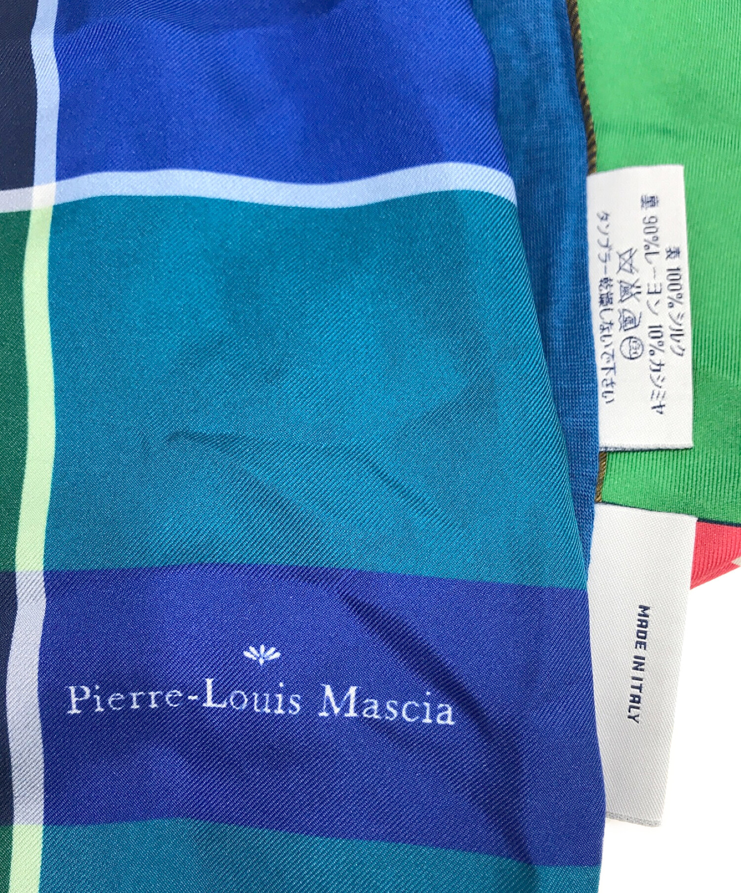 売りショップ Pierre-Louis Mascia ストール - 茶x青等(総柄) 【古着