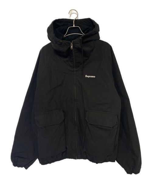 SUPREME シュプリーム 22SS Cotton Hooded Jacket コットン フーデッド付き ジャケット ブラック