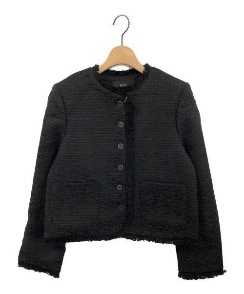 【代引不可】新品未使用タグ付き ENEU nocollar tweed jacket ジャケット・アウター