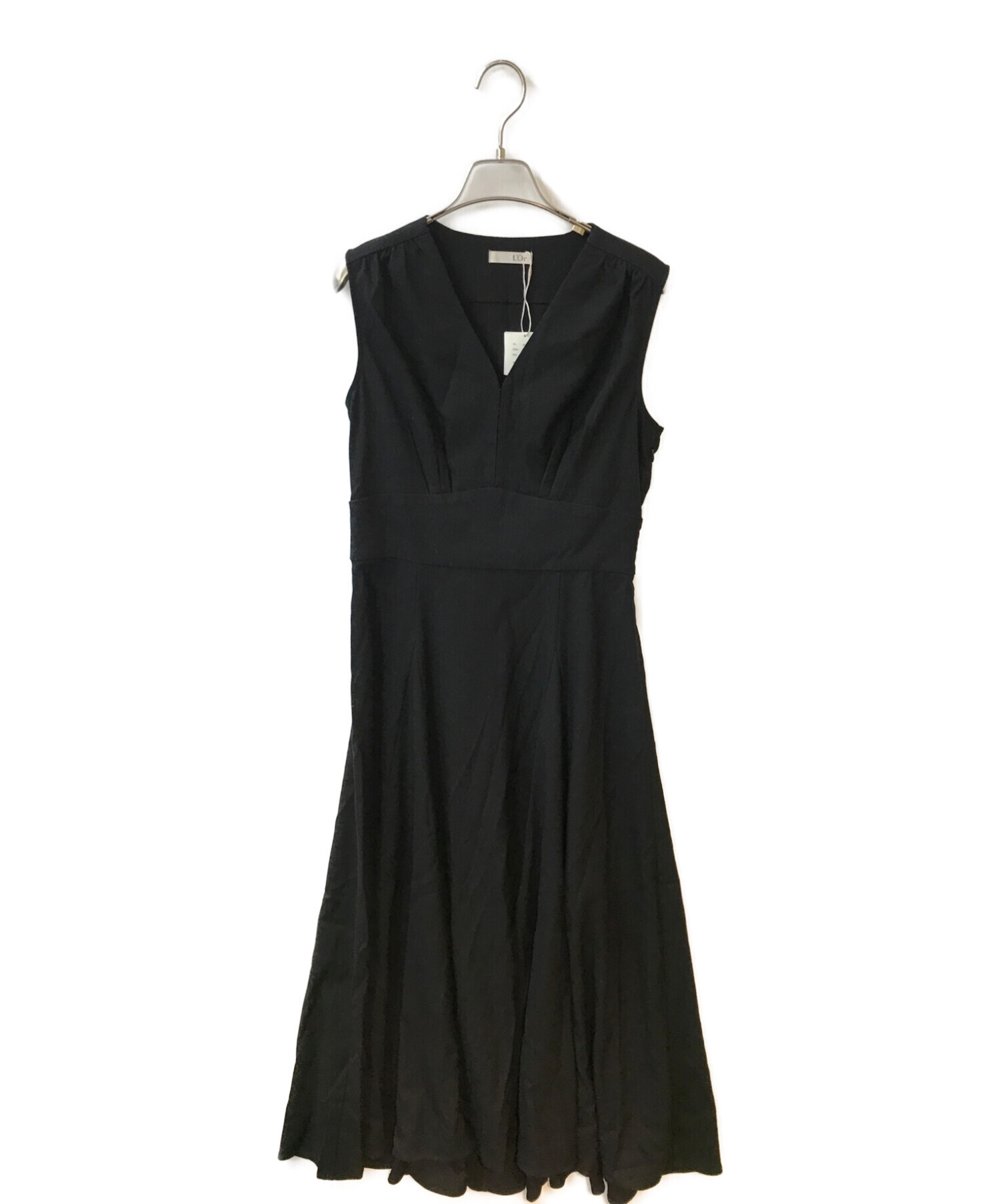 L'Or (ロル) Open Neck Dress ブラック サイズ:M 未使用品