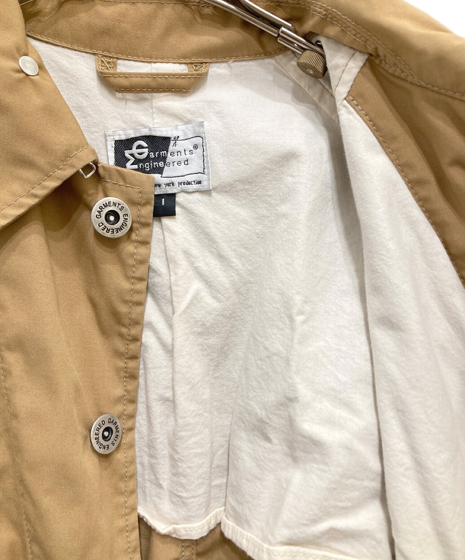 Engineered Garments (エンジニアド ガーメンツ) ステンカラーコート ベージュ サイズ:1