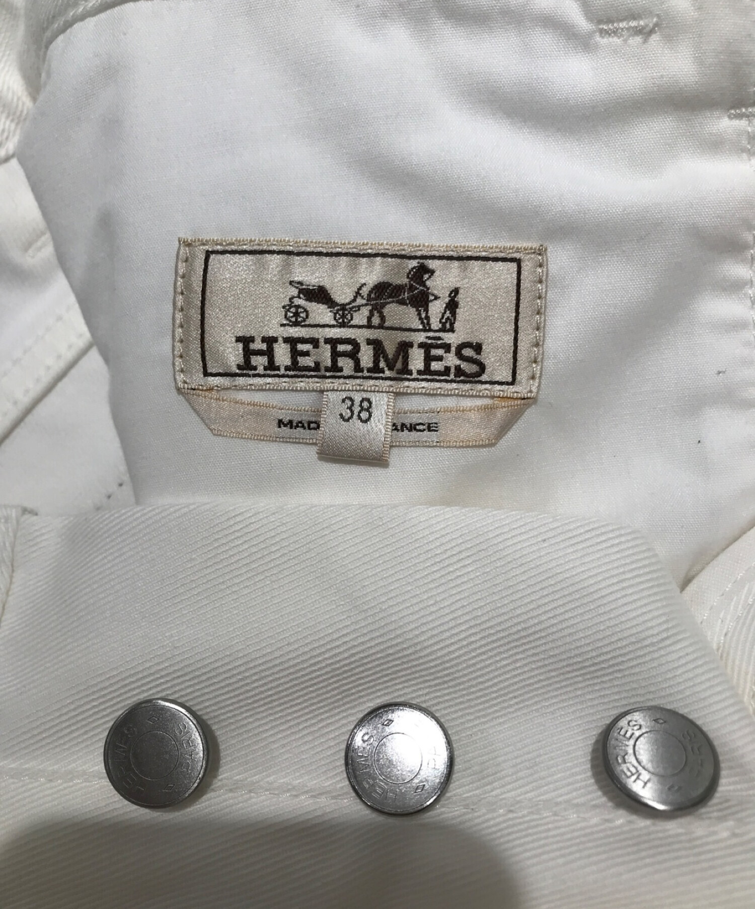 HERMES (エルメス) パンツ ホワイト サイズ:38