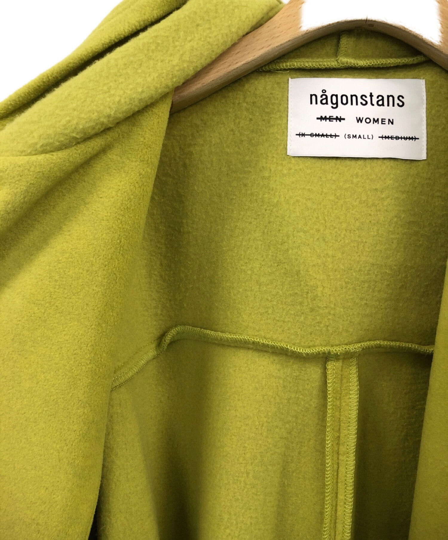 nagonstans (ナゴンスタンス) hoodie cardigan ライム サイズ:SMALL