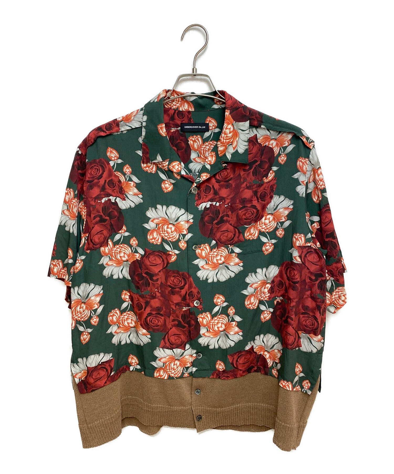 中古・古着通販】UNDERCOVER (アンダーカバー) FLOWER SHIRT グリーン