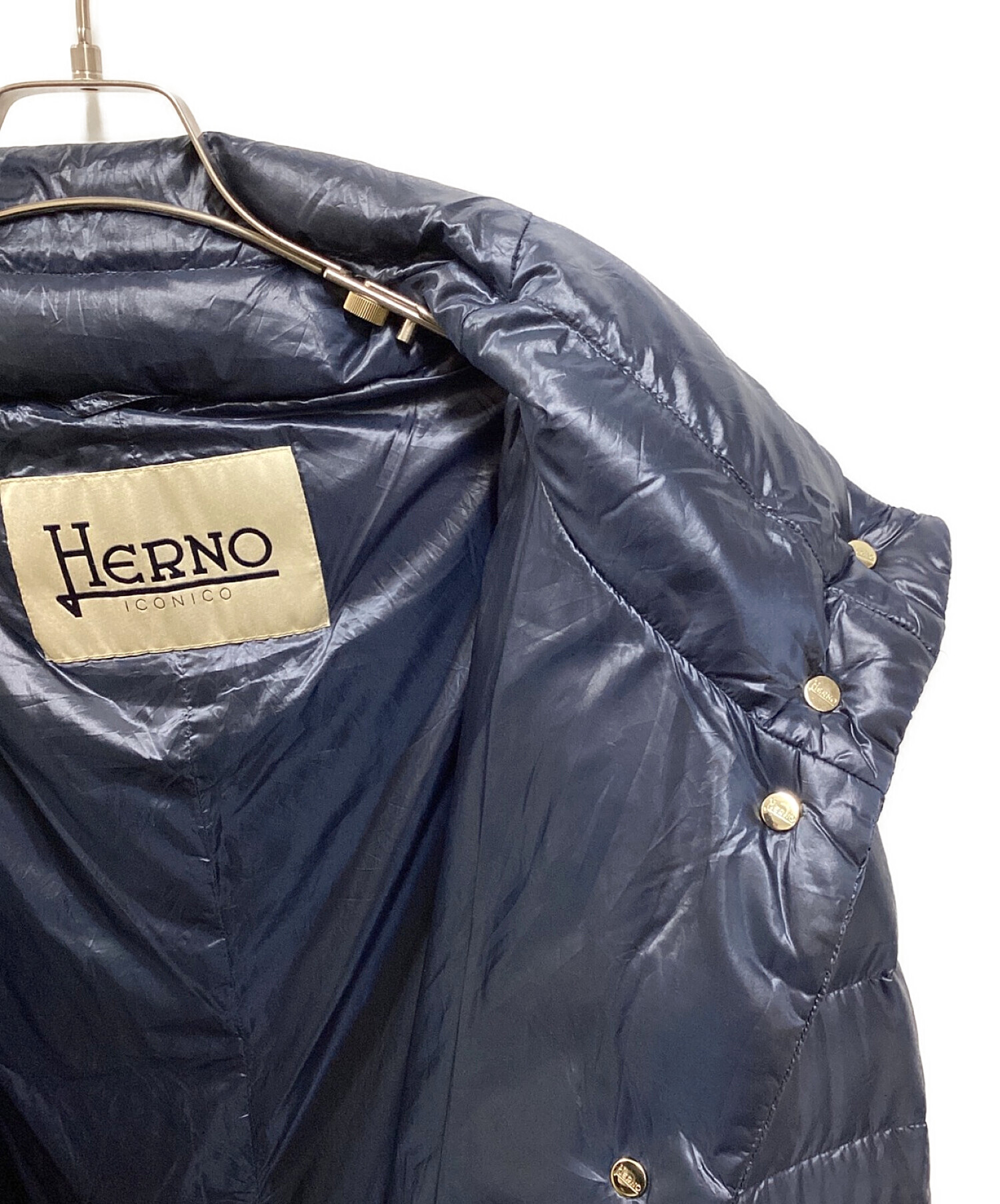 中古・古着通販】HERNO (ヘルノ) AMELIAダウンコート ネイビー サイズ