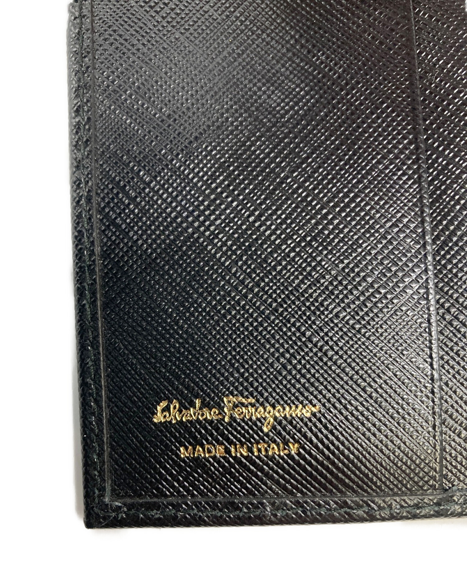 Salvatore Ferragamo (サルヴァトーレ フェラガモ) ヴァラリボンクリップ2つ折り財布 ブラック