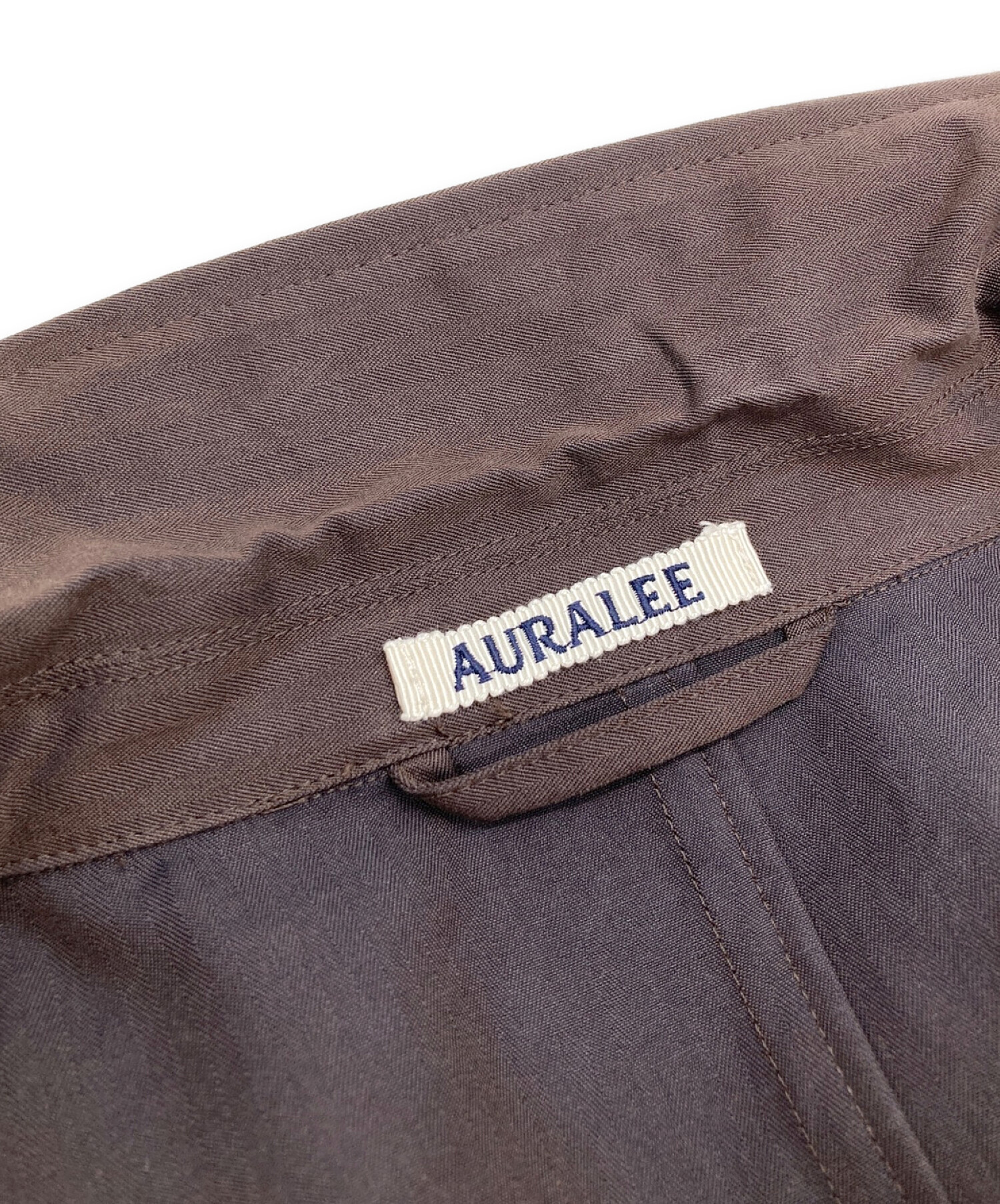 中古・古着通販】AURALEE (オーラリー) WASHED FINX HERRINGBONE JACKET ブラウン サイズ:3｜ブランド・古着通販  トレファク公式【TREFAC FASHION】スマホサイト