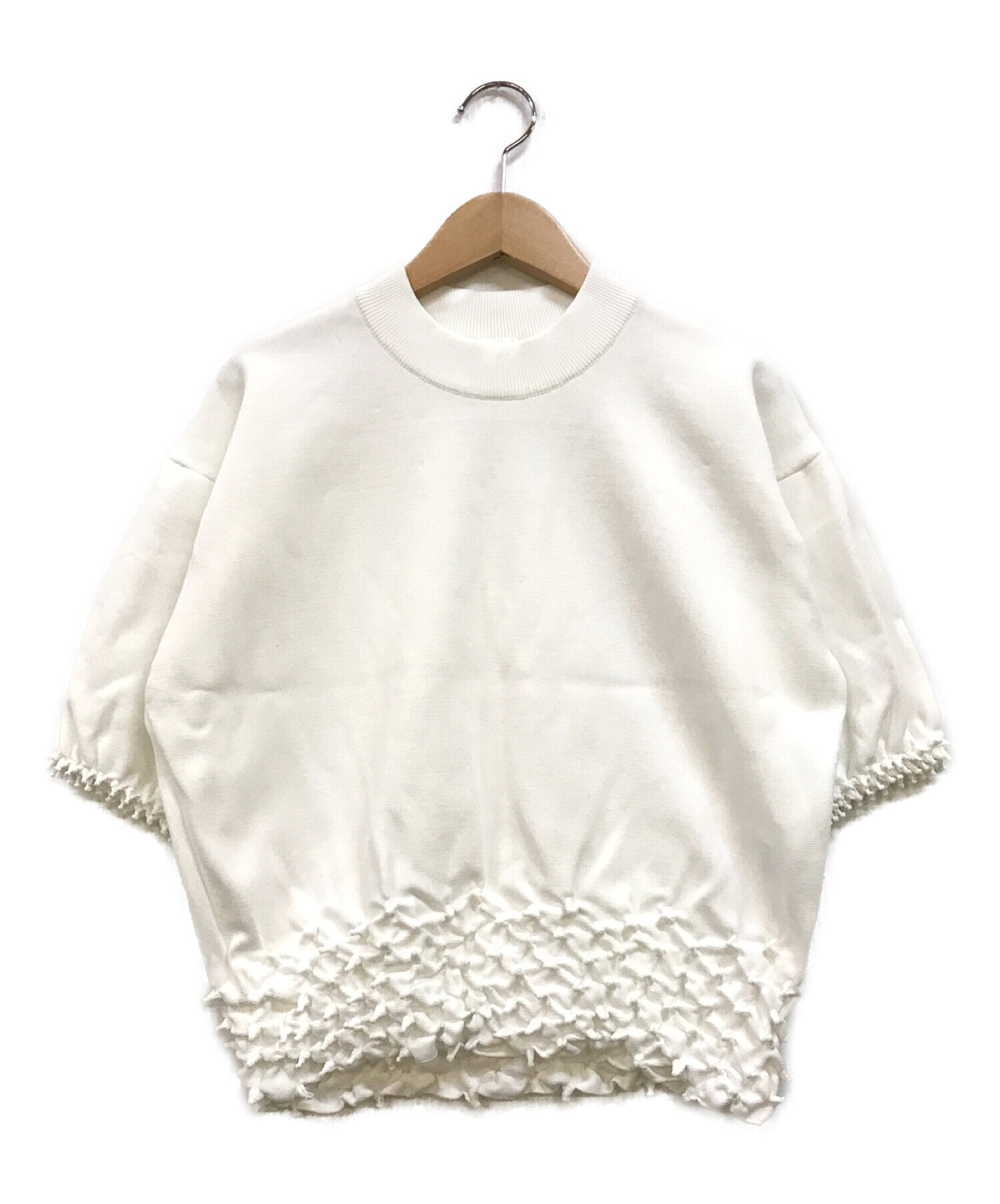 TELMA (テルマ) SHIBORI KNIT T SHIRT ホワイト サイズ:36