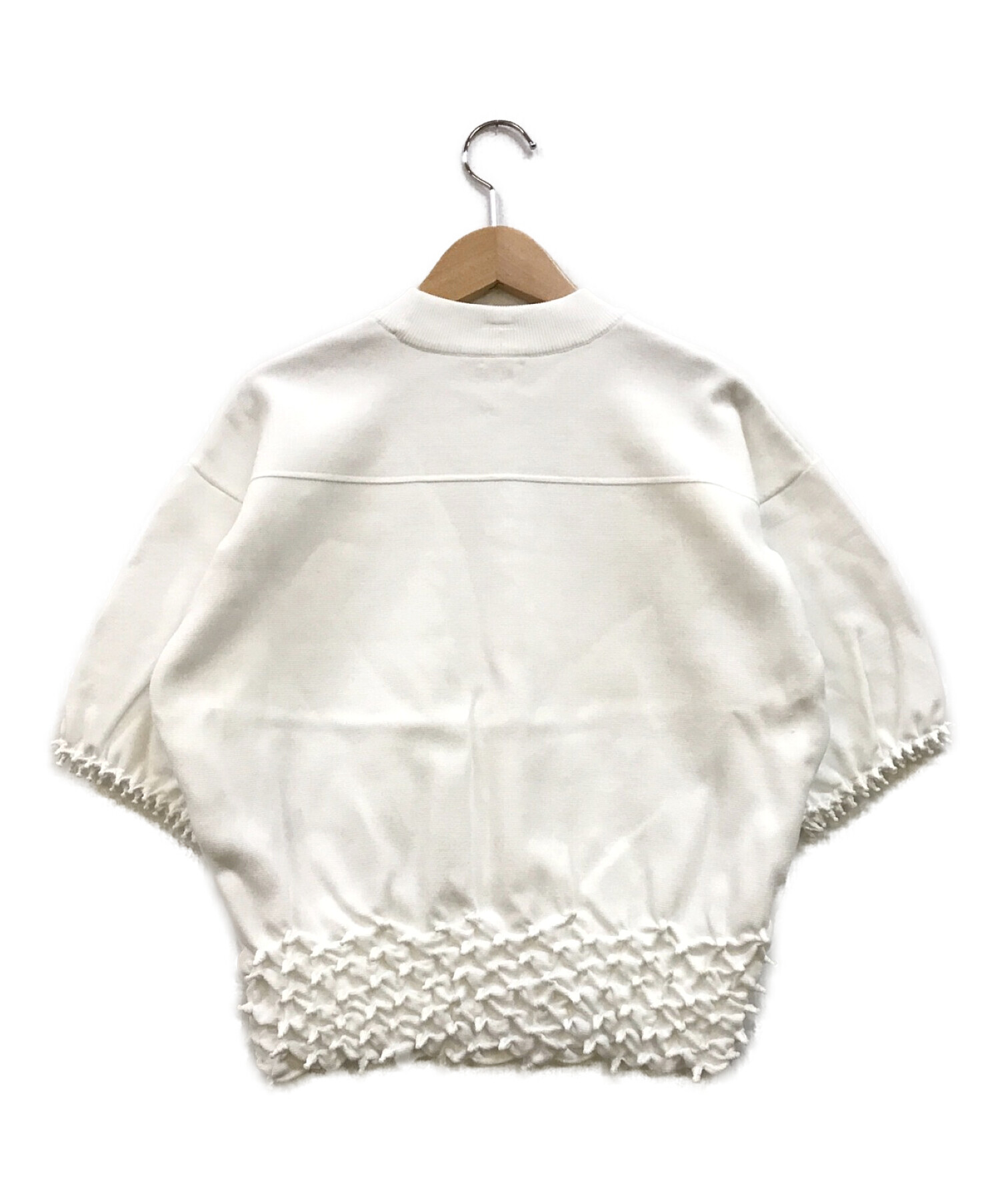 TELMA (テルマ) SHIBORI KNIT T SHIRT ホワイト サイズ:36