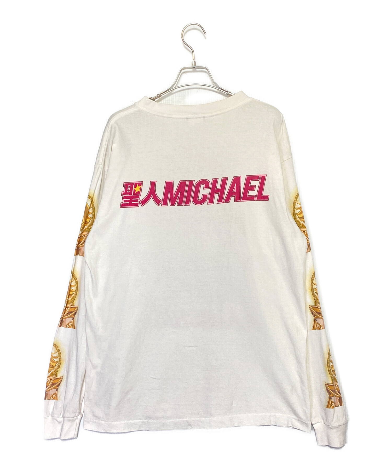 SAINT MICHAEL (セントマイケル) 聖人マイケル ロングスリーブTシャツ ホワイト サイズ:M