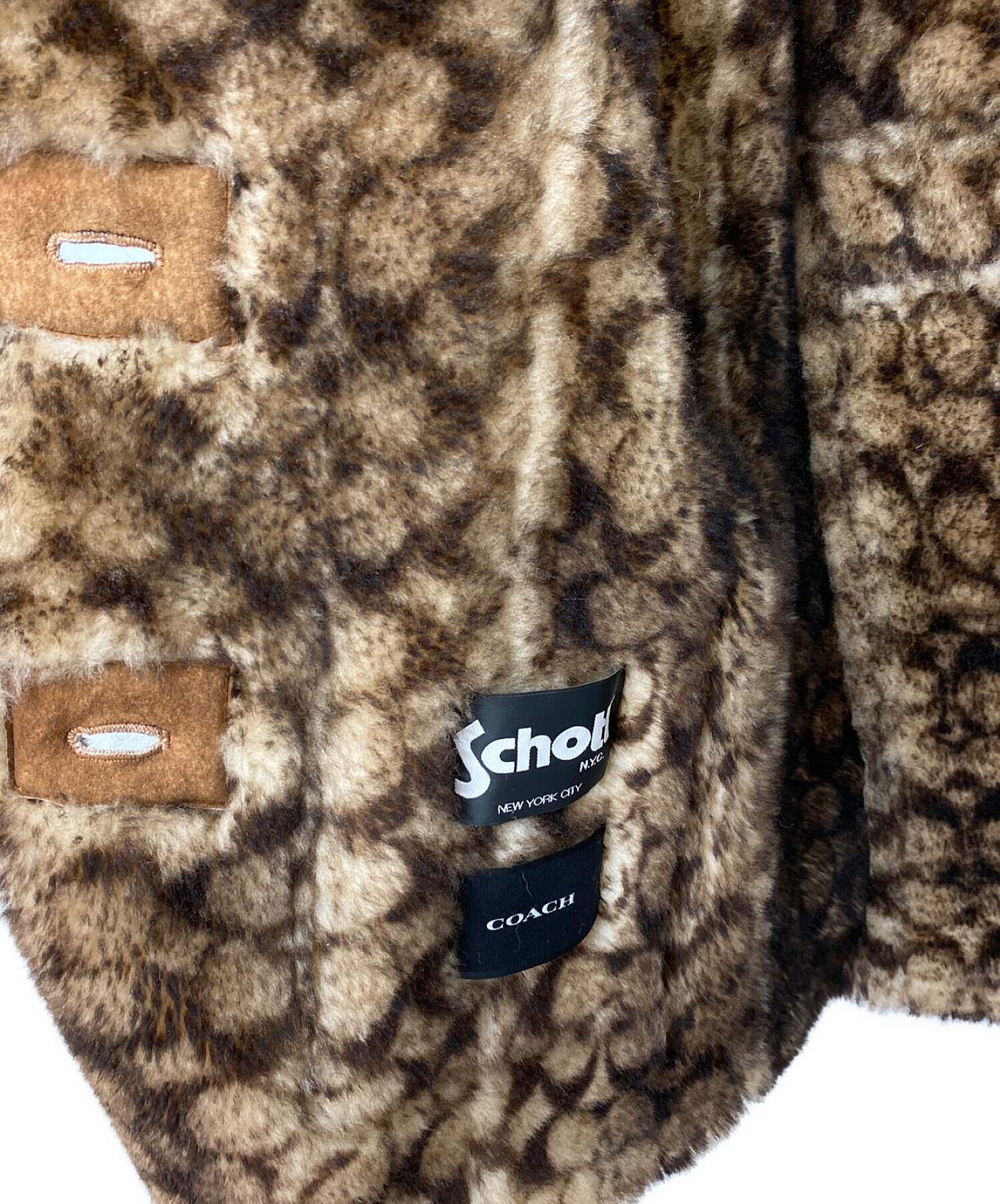 中古・古着通販】COACH (コーチ) Schott (ショット) シアリングコート ブラウン サイズ:M｜ブランド・古着通販  トレファク公式【TREFAC FASHION】スマホサイト