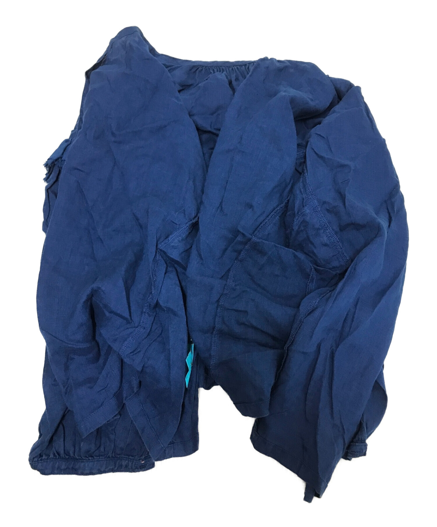 購入者■ネストローブ nest Robe *リネンサフィランブラウス*Fネイビー系シャツ長袖0422 Mサイズ