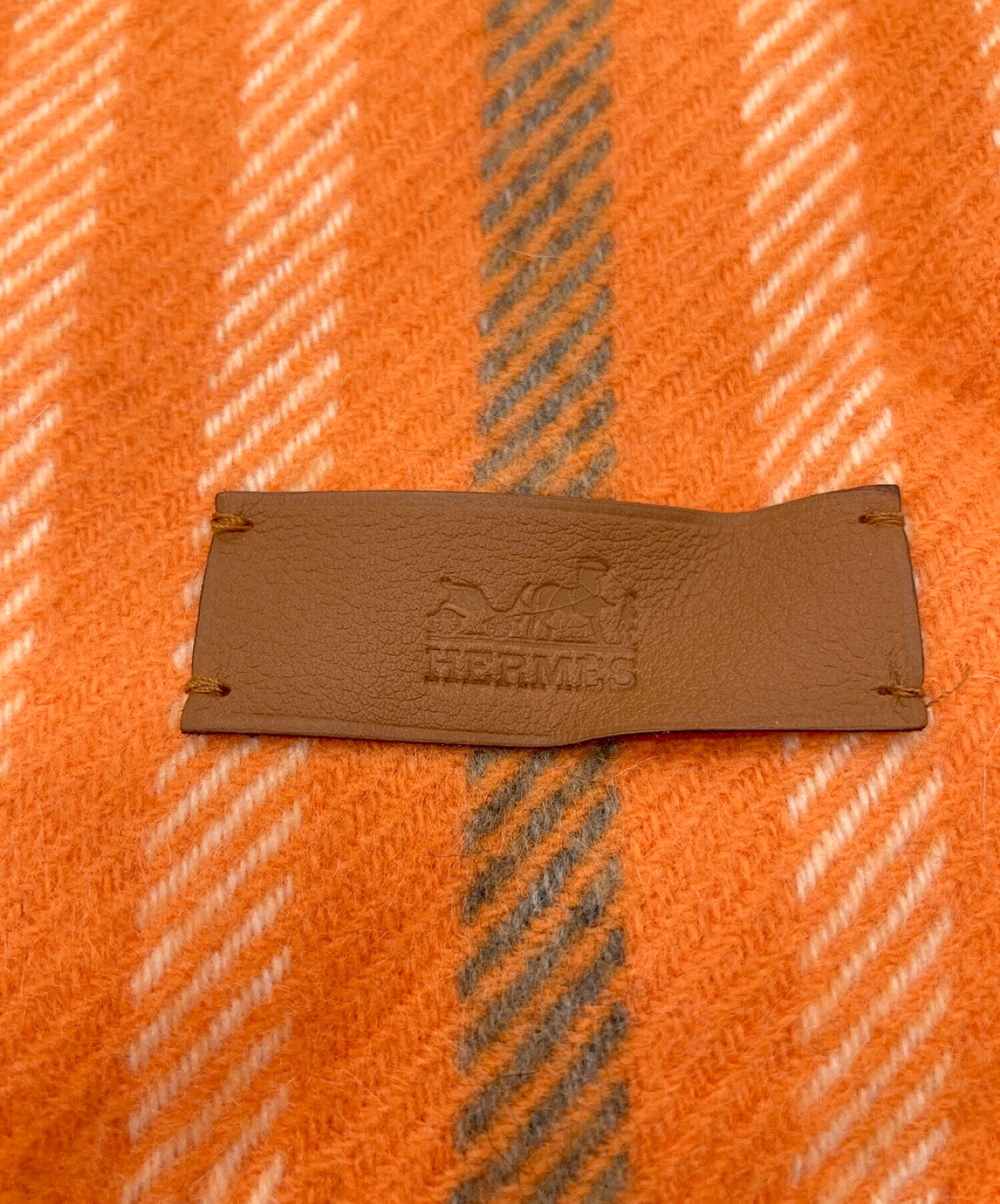 中古・古着通販】HERMES (エルメス) チェックカシミヤストール