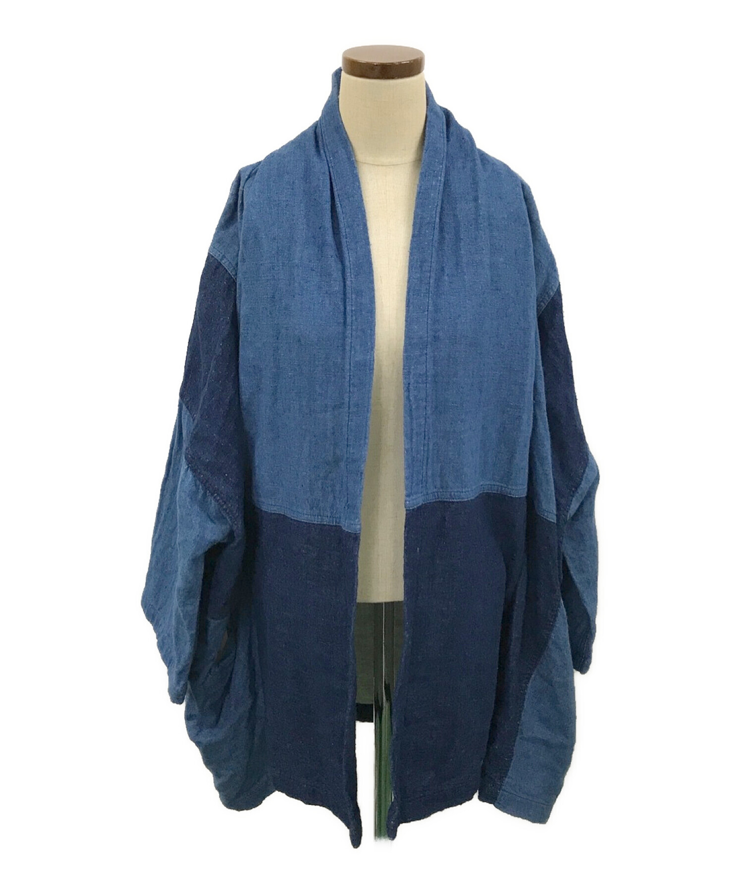 Atelier Delphine (アトリエデルフィーン) Haori Coat Patchwork インディゴ サイズ:XS