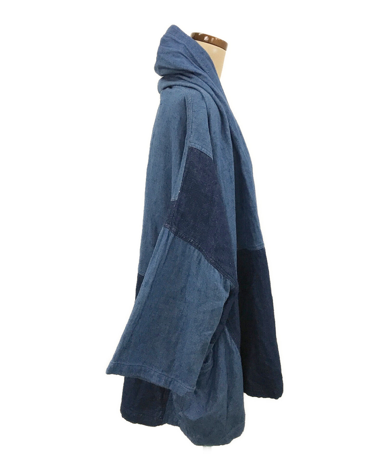 Atelier Delphine (アトリエデルフィーン) Haori Coat Patchwork インディゴ サイズ:XS