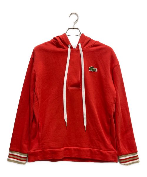 中古・古着通販】LACOSTE (ラコステ) プルオーバーパーカー レッド