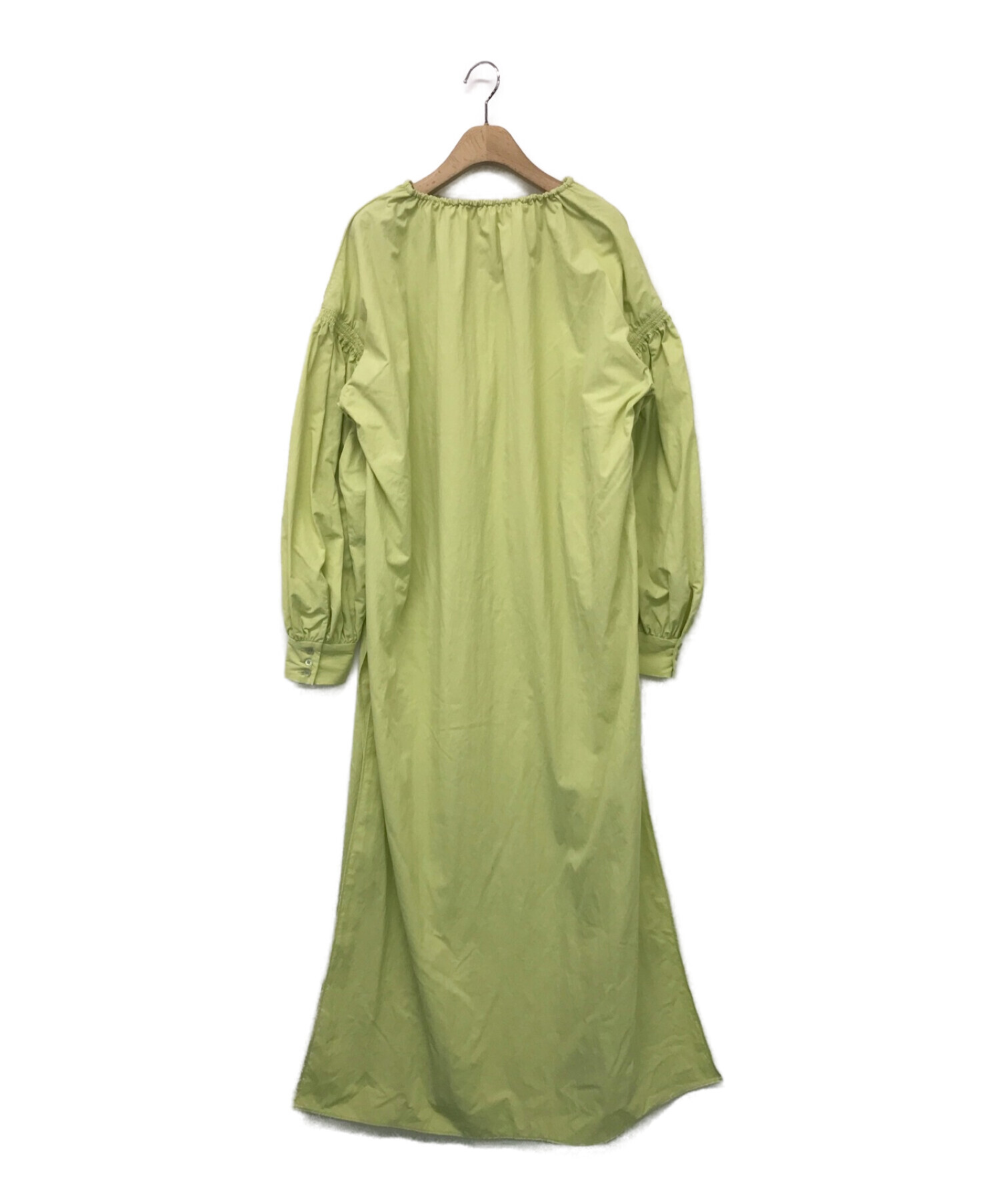 中古・古着通販】TODAYFUL (トゥデイフル) Gather Caftan Dress 黄緑