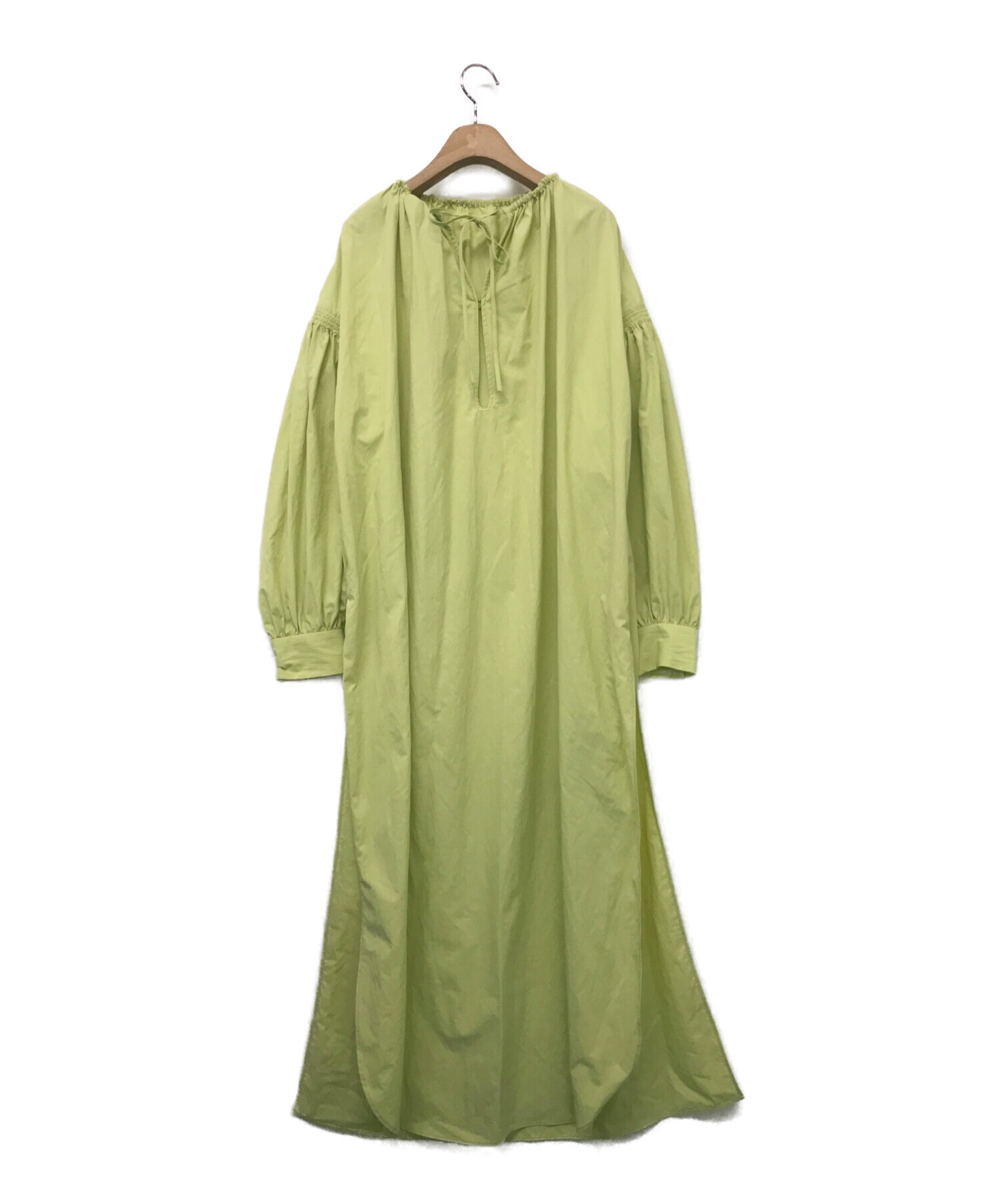 中古・古着通販】TODAYFUL (トゥデイフル) Gather Caftan Dress 黄緑