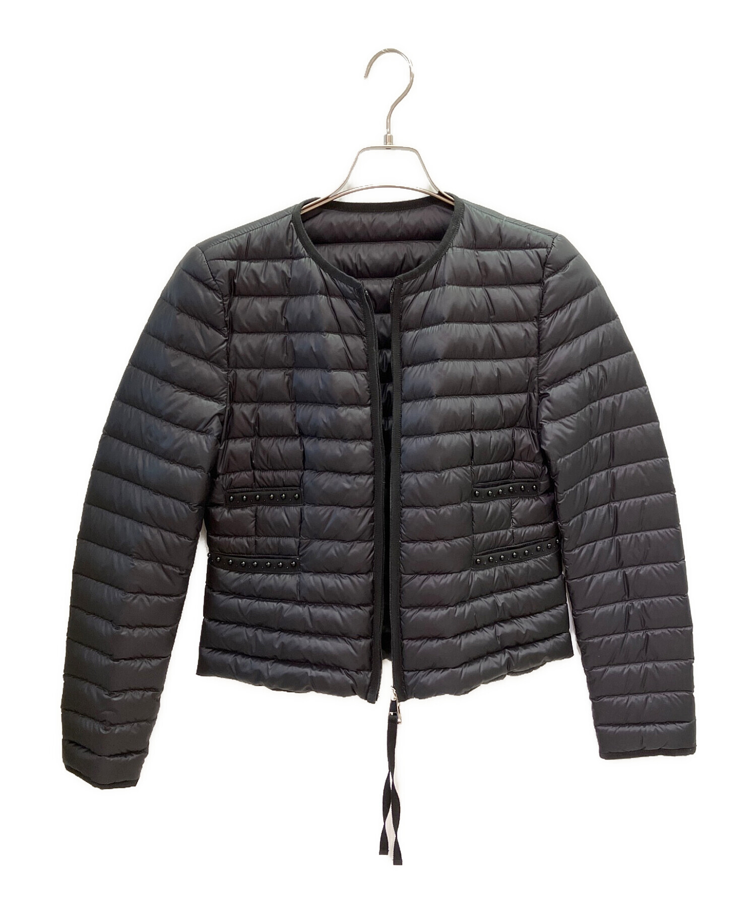 中古・古着通販】MONCLER (モンクレール) スタッズ付ノーカラーダウン