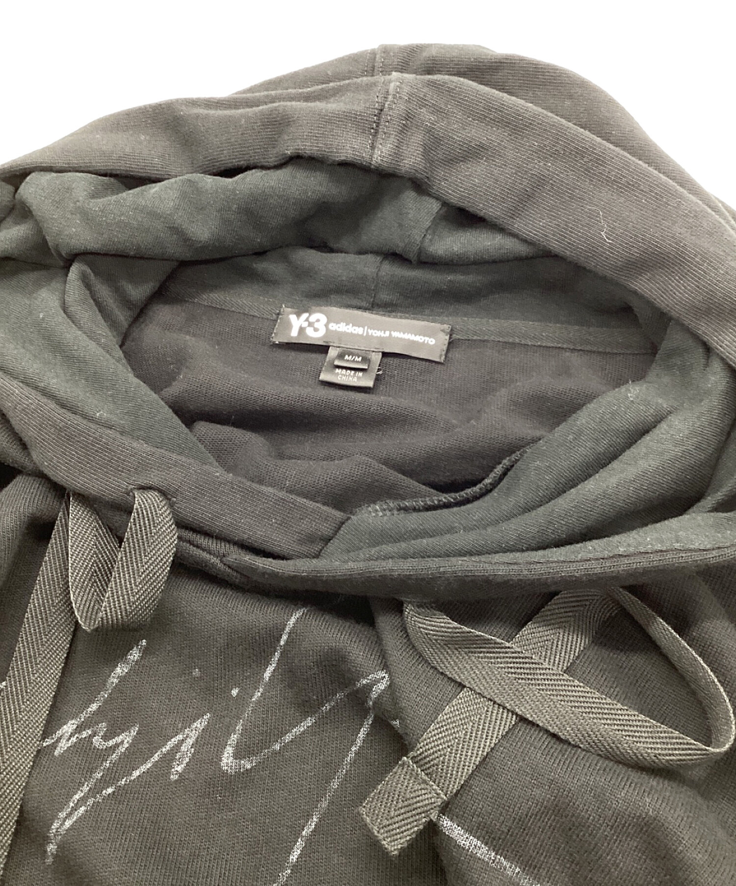 中古・古着通販】Y-3 (ワイスリー) M DISTRESSED SIGNATURE HOODIE ブラック サイズ:M/M｜ブランド・古着通販  トレファク公式【TREFAC FASHION】スマホサイト