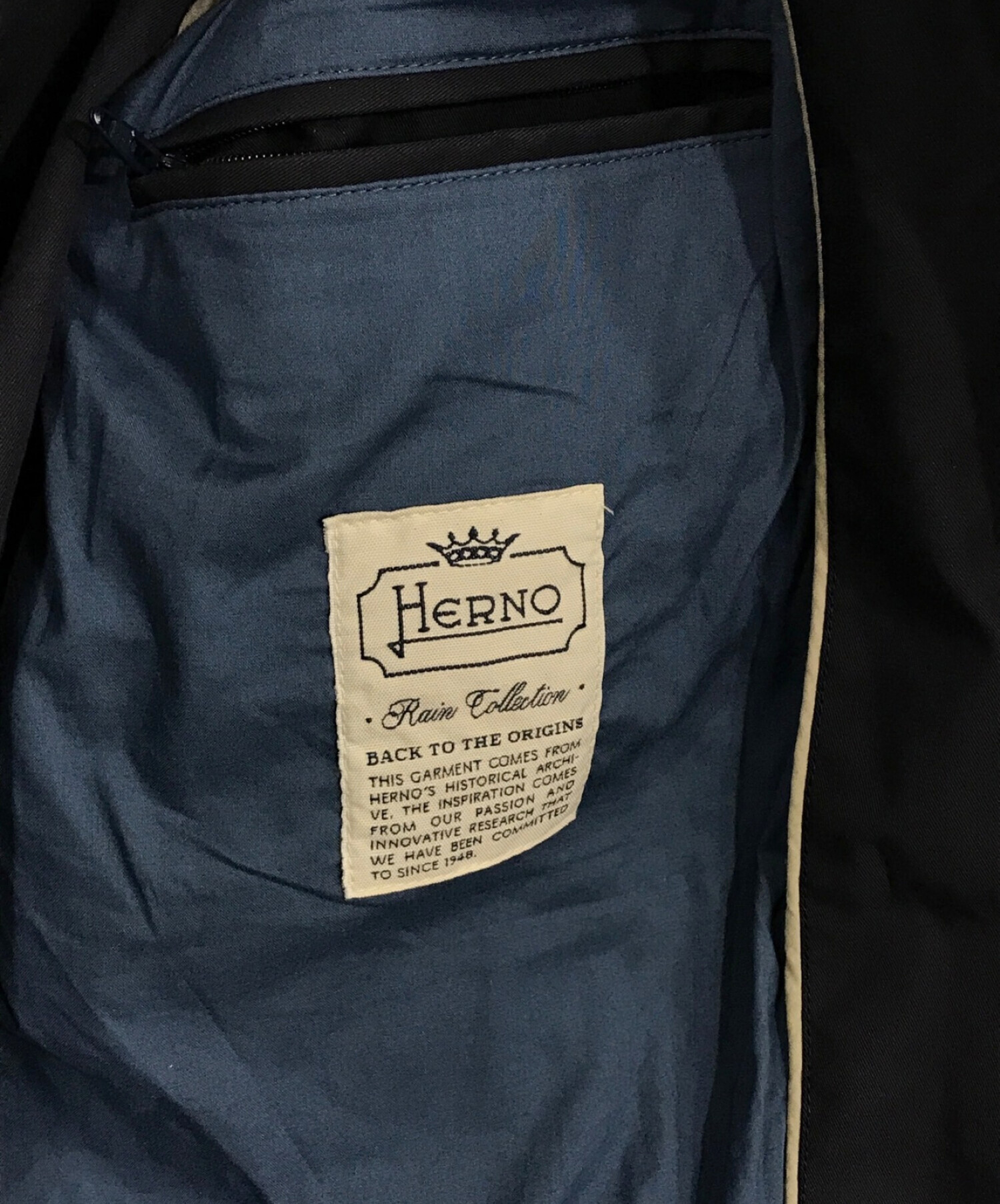 HERNO (ヘルノ) フーデッドステンカラーコート ネイビー サイズ:SIZE 46