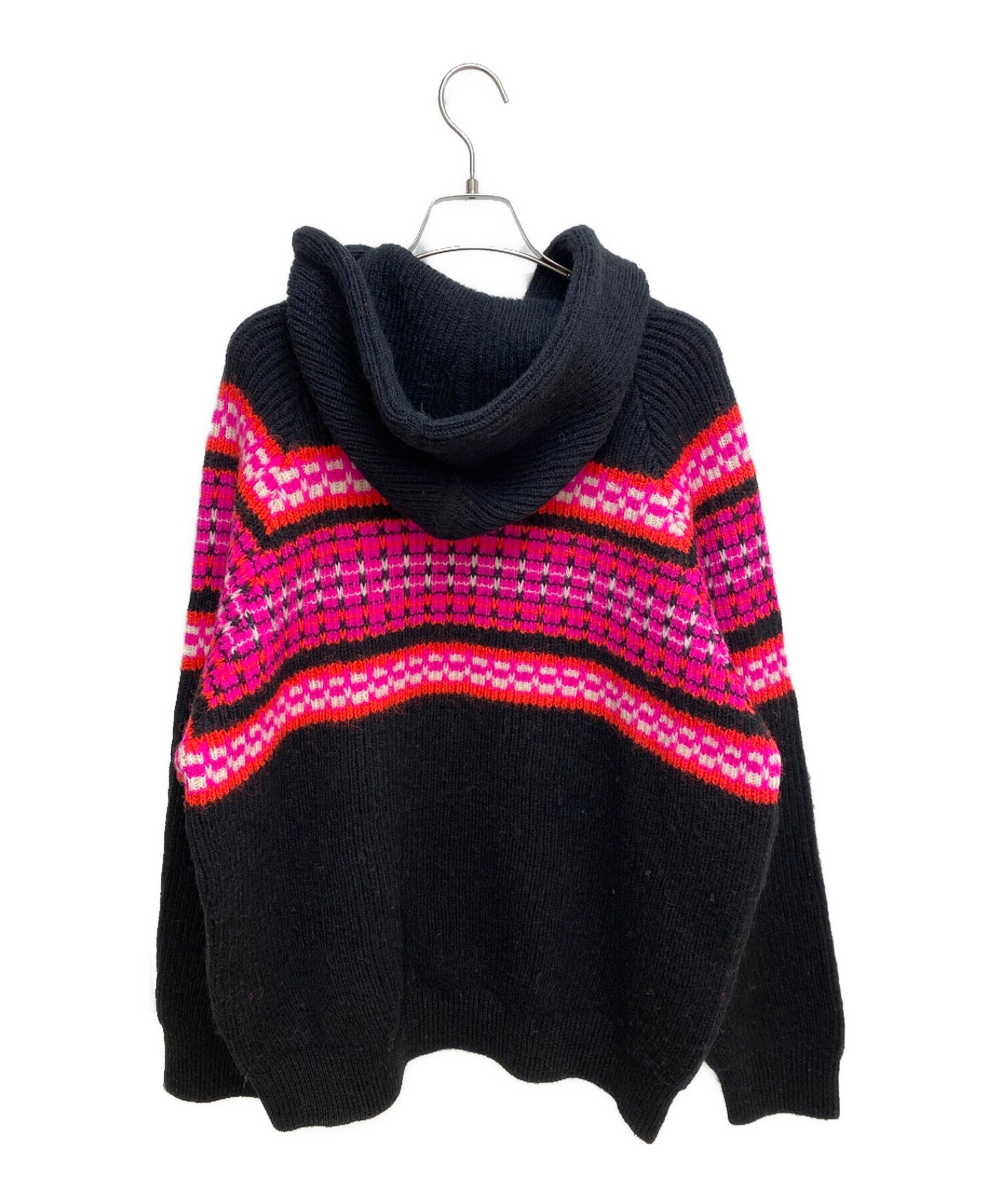 CELINE (セリーヌ) 22AW フード付きセーター / リブ編みウール ブラック サイズ:S