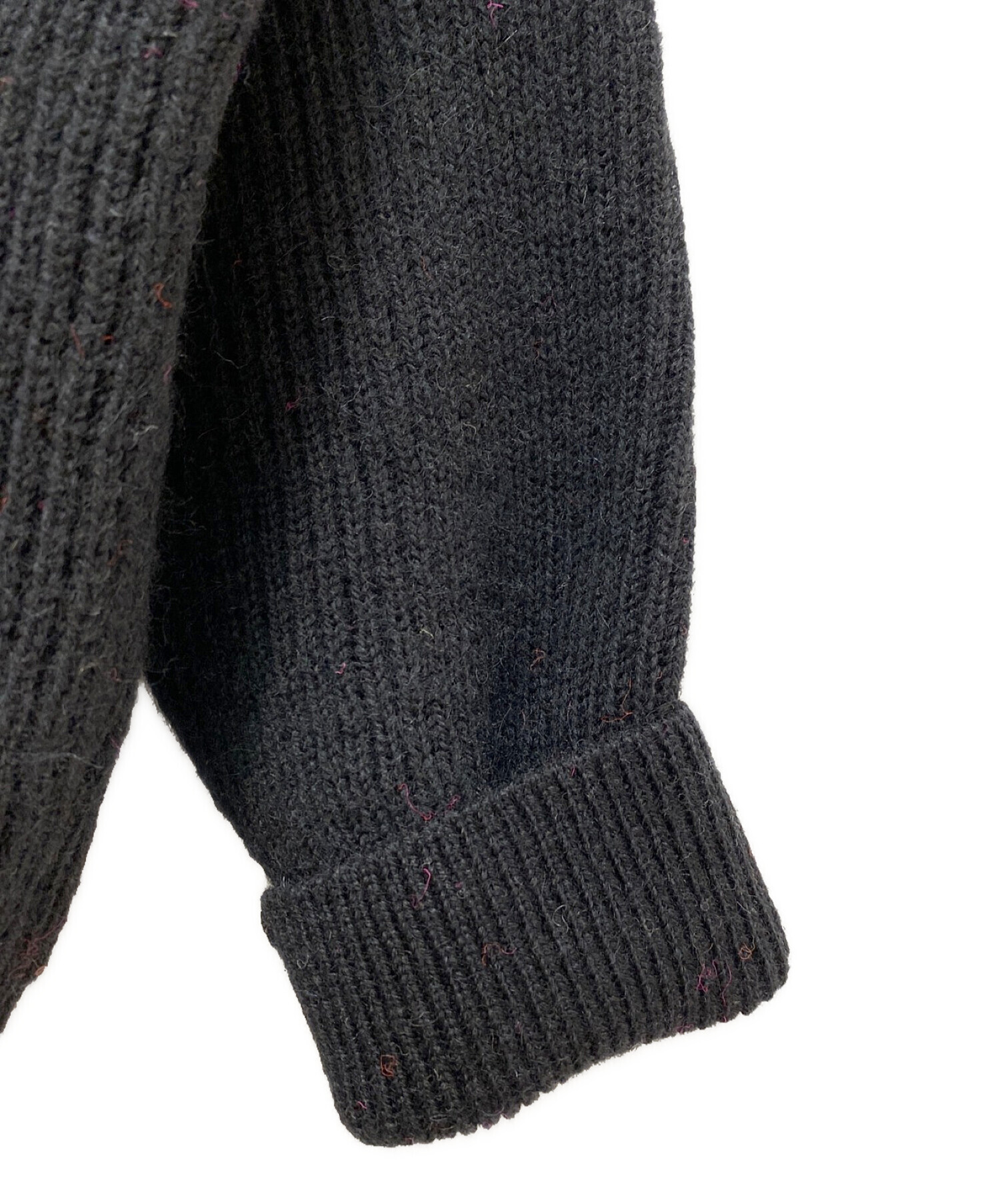 CELINE (セリーヌ) 22AW フード付きセーター / リブ編みウール ブラック サイズ:S