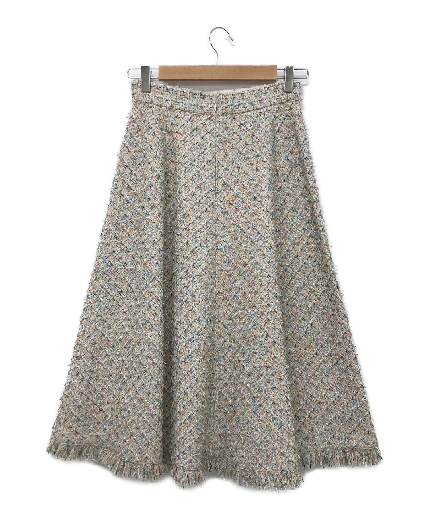 ANAYI (アナイ) カラーミックスツィードフレアスカート サイズ:36 未使用品