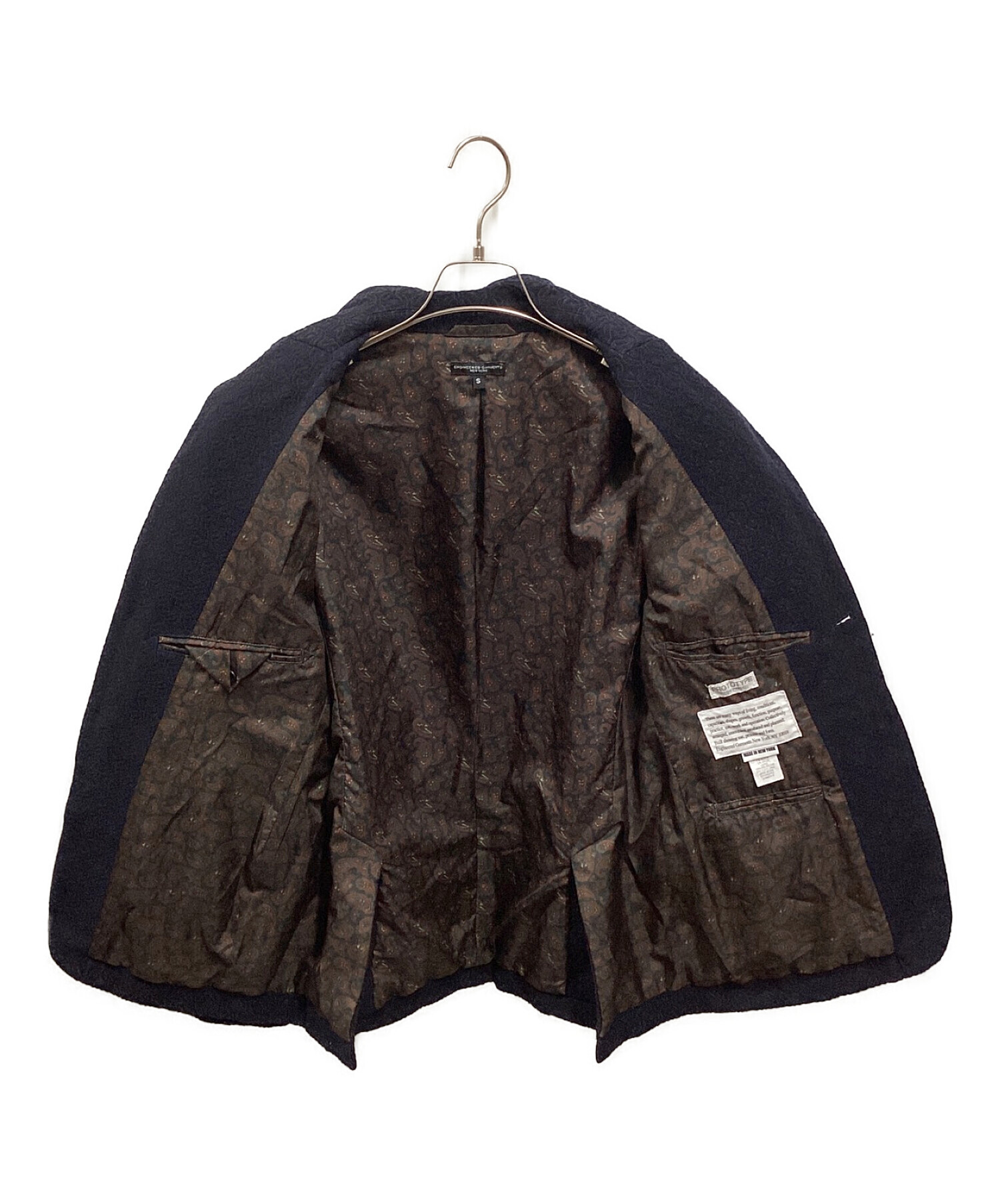 Engineered Garments (エンジニアド ガーメンツ) doo-bop (ドゥーバップ) Exclusive B2B Jacket  Geometric Jacquard ネイビー サイズ:S