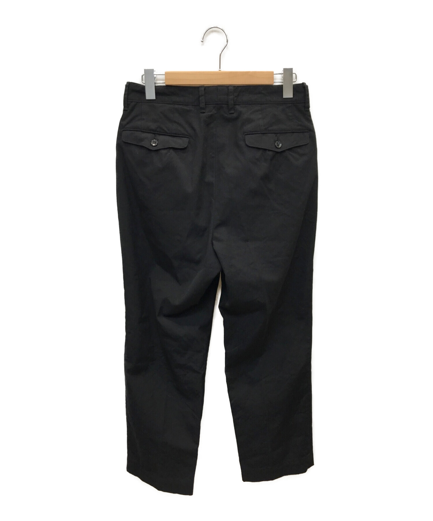 PHIGVEL MAKERS (フィグベルマーカーズ) GABARDINE PIN TUCK TROUSERS ブラック サイズ:SIZE1