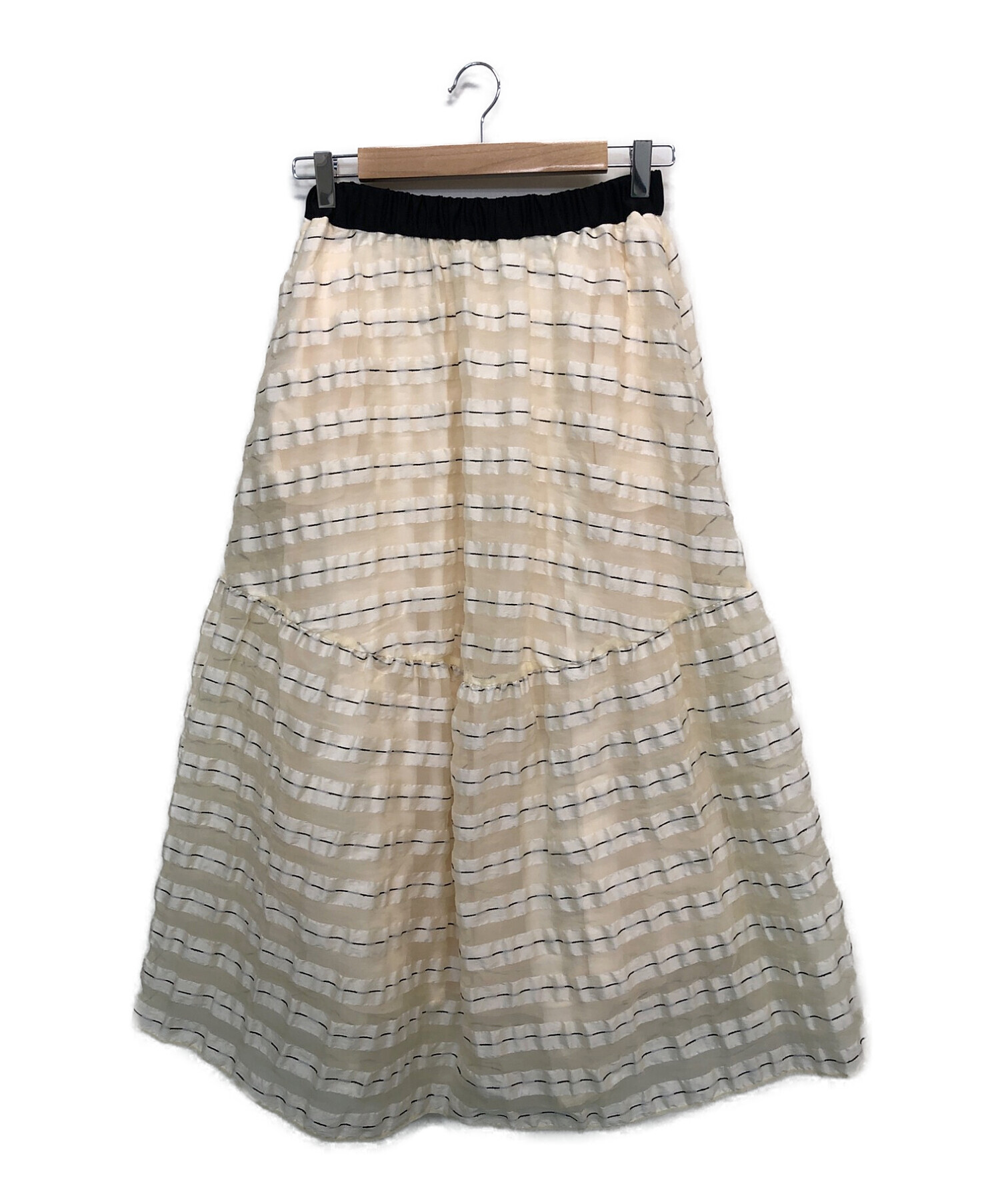 COEL (コエル) オリジナルジャガードボーダースカート アイボリー サイズ:38