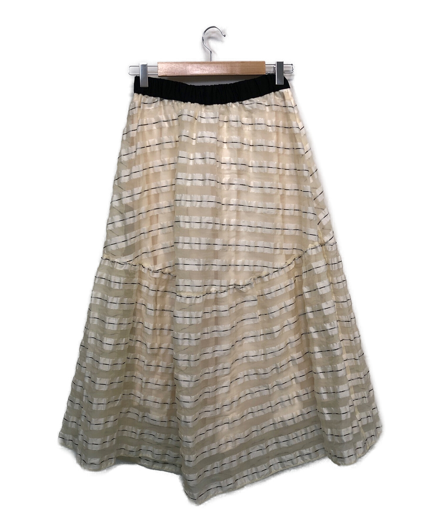 COEL (コエル) オリジナルジャガードボーダースカート アイボリー サイズ:38