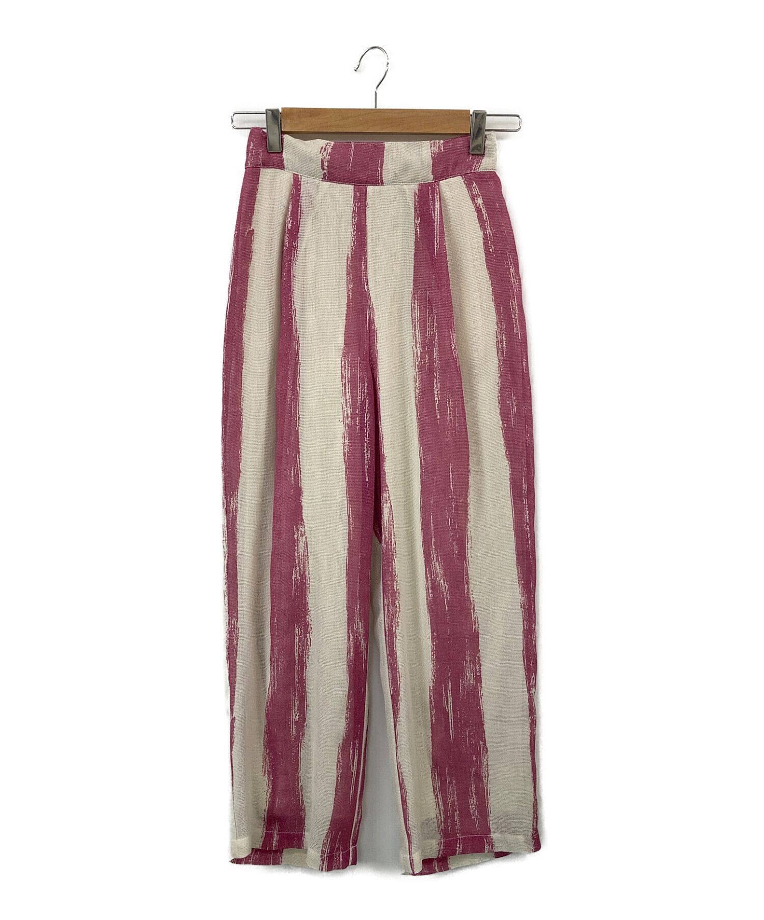 AMERI (アメリ) PAINT STRIPE RELAX PANTS ピンク サイズ:S 未使用品