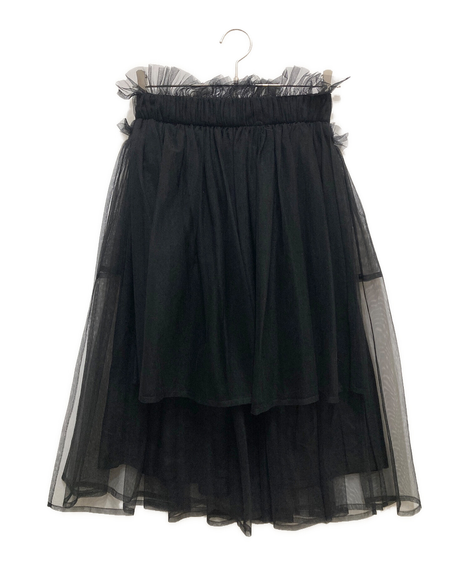 noir kei ninomiya (ノワール ケイ ニノミヤ) ナイロンチュールスカート ブラック サイズ:S