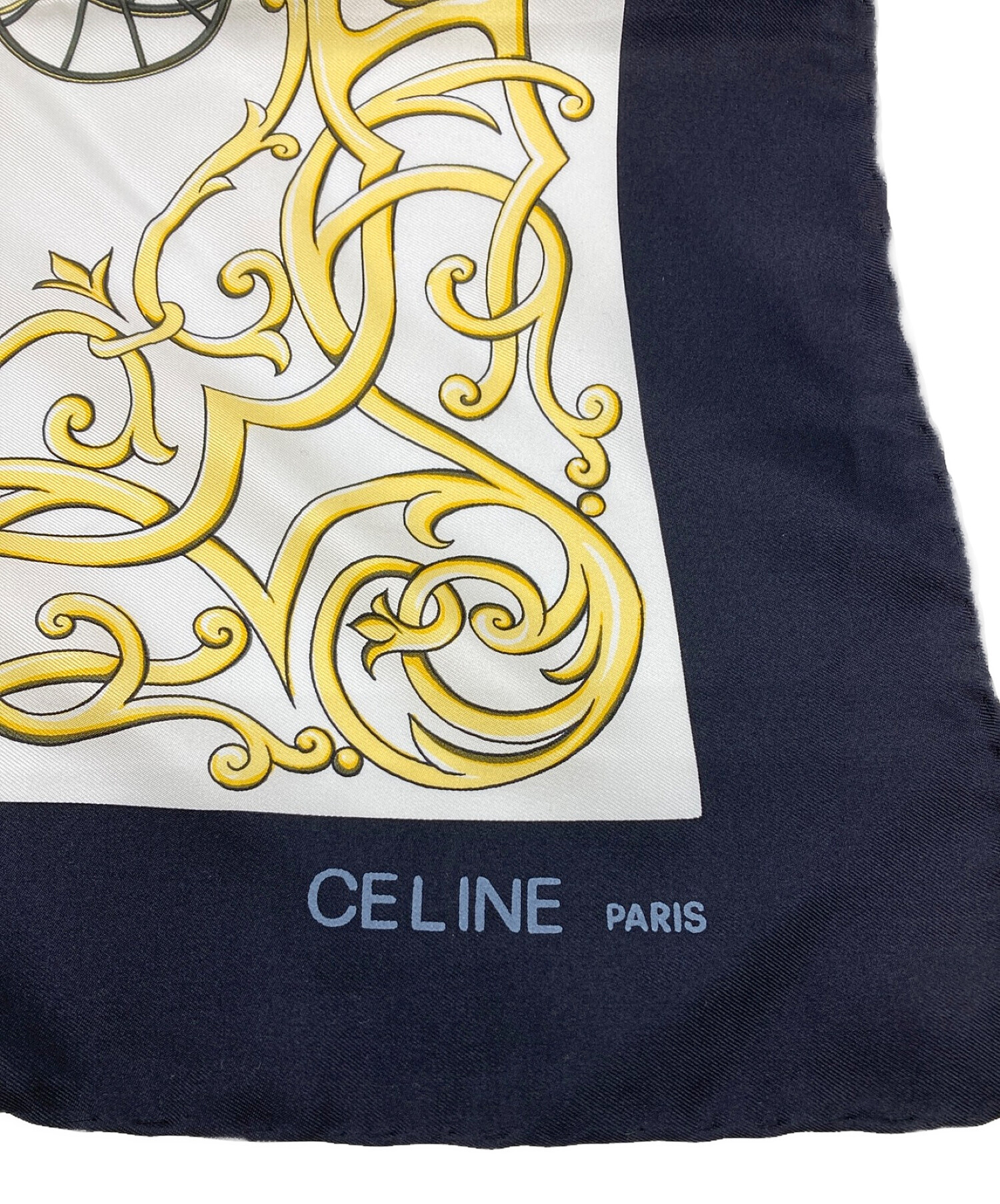 中古・古着通販】CELINE (セリーヌ) シルクスカーフ ブラック サイズ