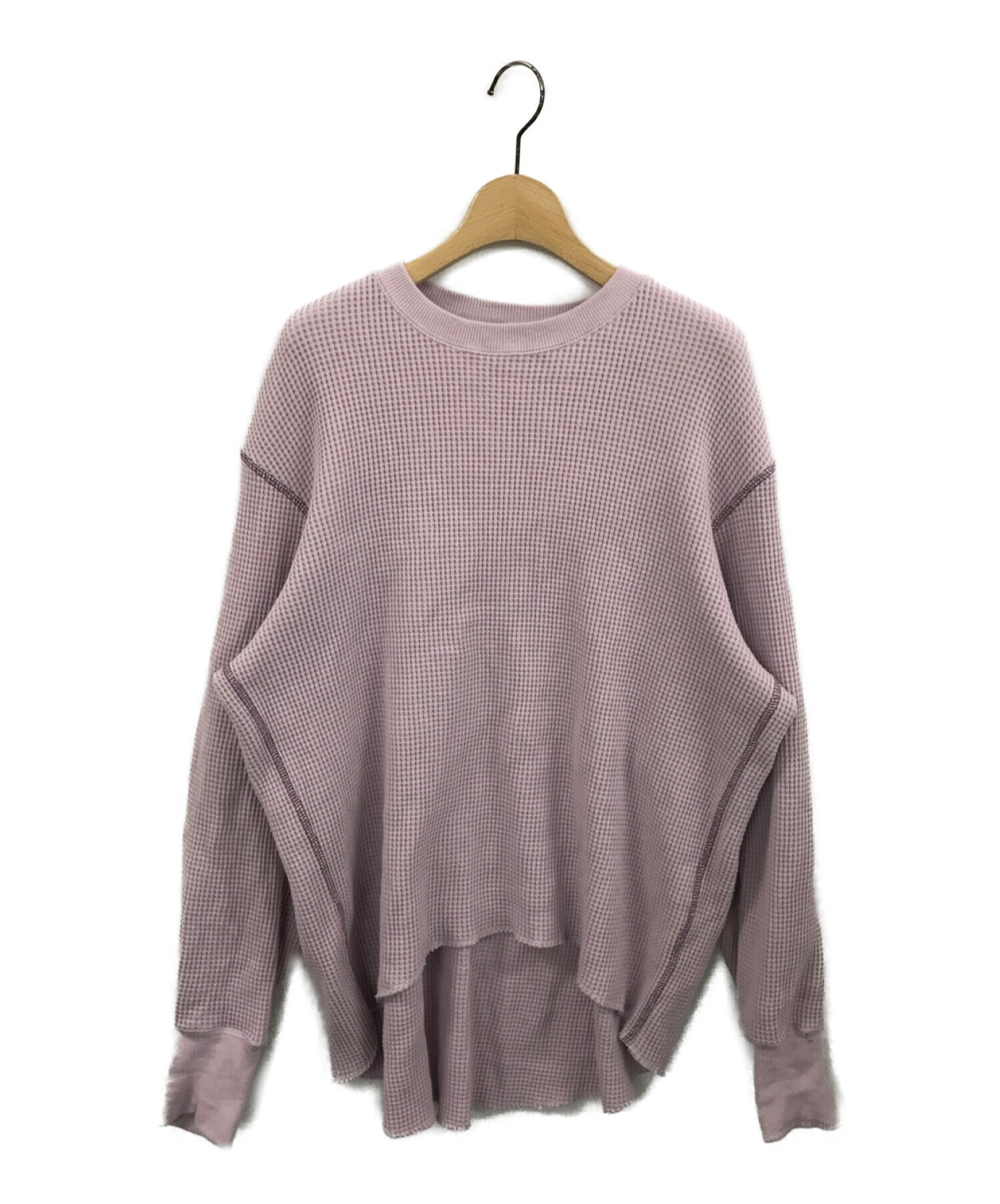 6(ROKU) BEAUTY&YOUTH (ロク ビューティーアンドユース) THERMAL COLOR STITCH LONG SLEEVE  ラベンダー サイズ:-