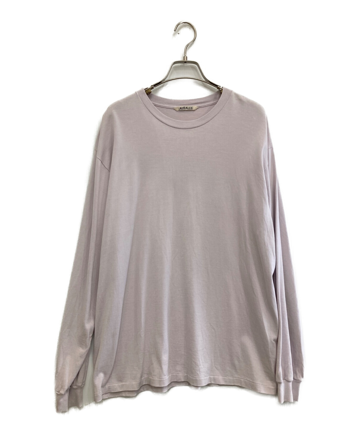 AURALEE (オーラリー) LUSTER PLAITING LONG-SLEEVE T-SHIRTS パープル サイズ:４