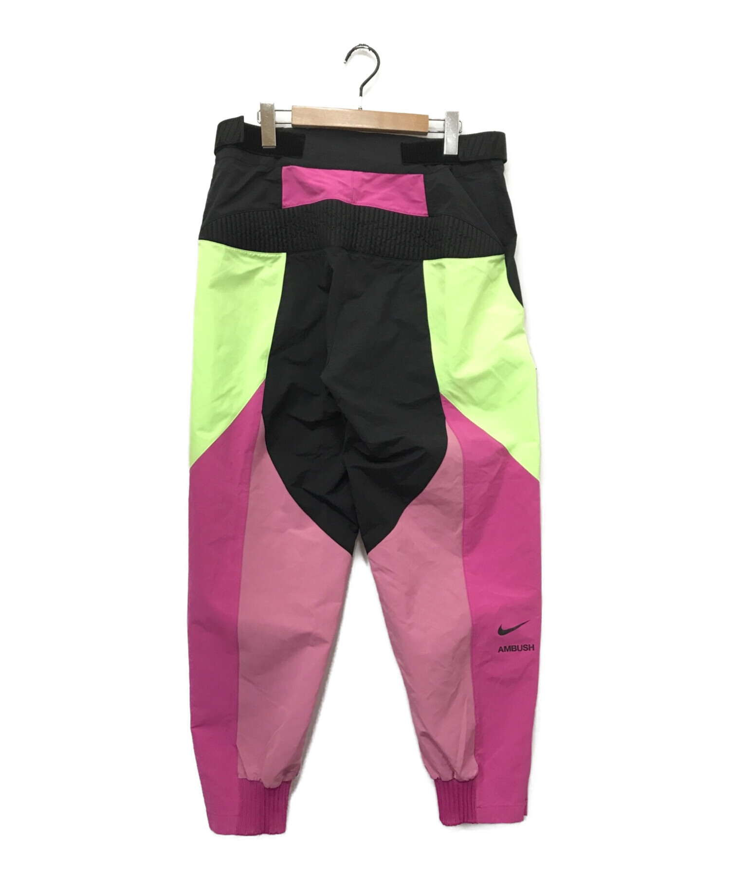 NIKE×AMBUSH (ナイキ×アンブッシュ) MOTORCYCLE PANTS ピンク×グリーン サイズ:L 未使用品