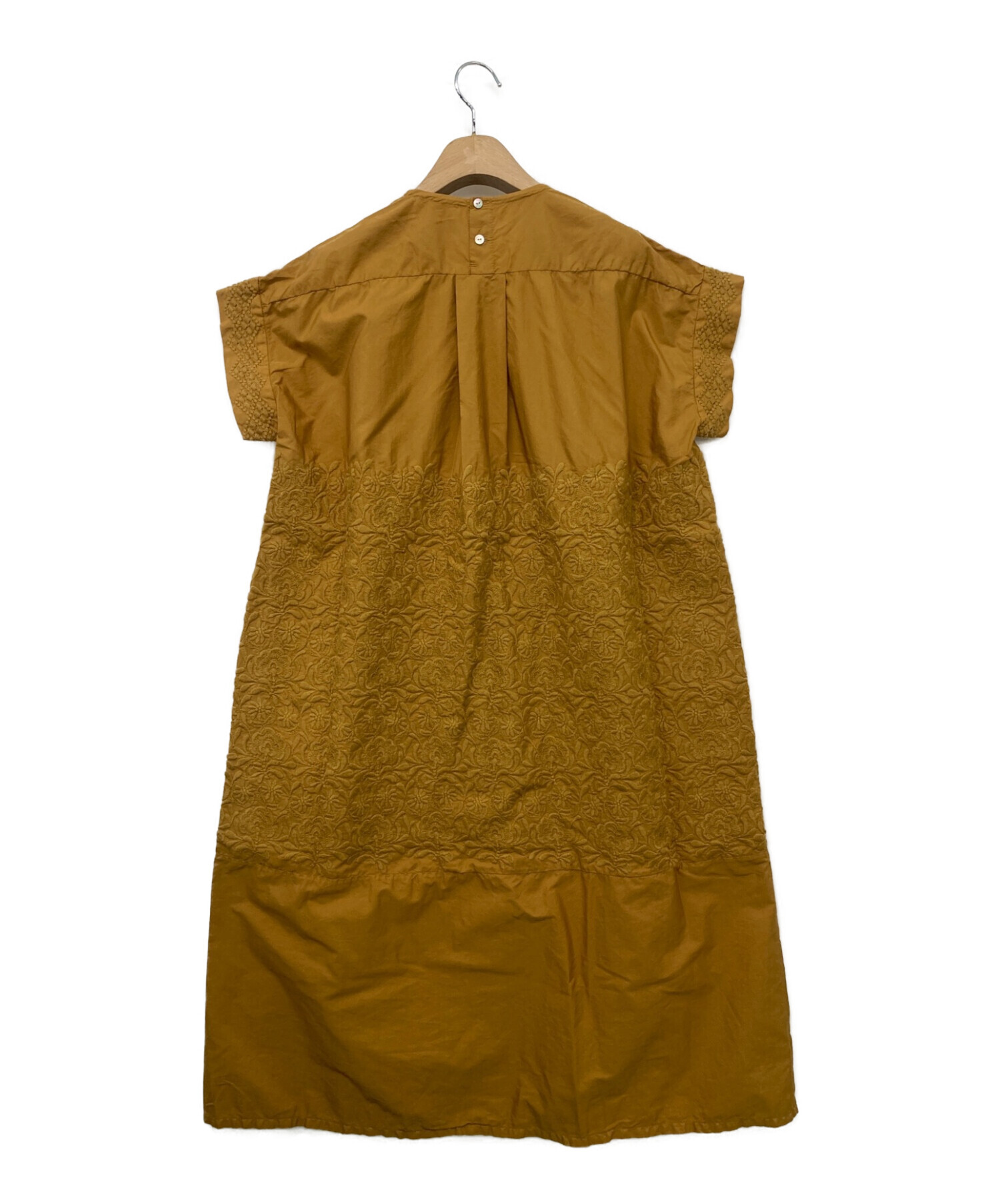 ANTIPAST (アンティパスト) フローラル刺繍ドレス セピア サイズ:2