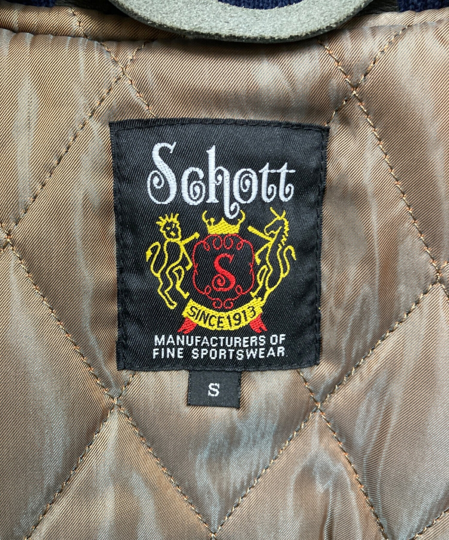 中古・古着通販】Schott (ショット) スタジャン ネイビー サイズ:S 未