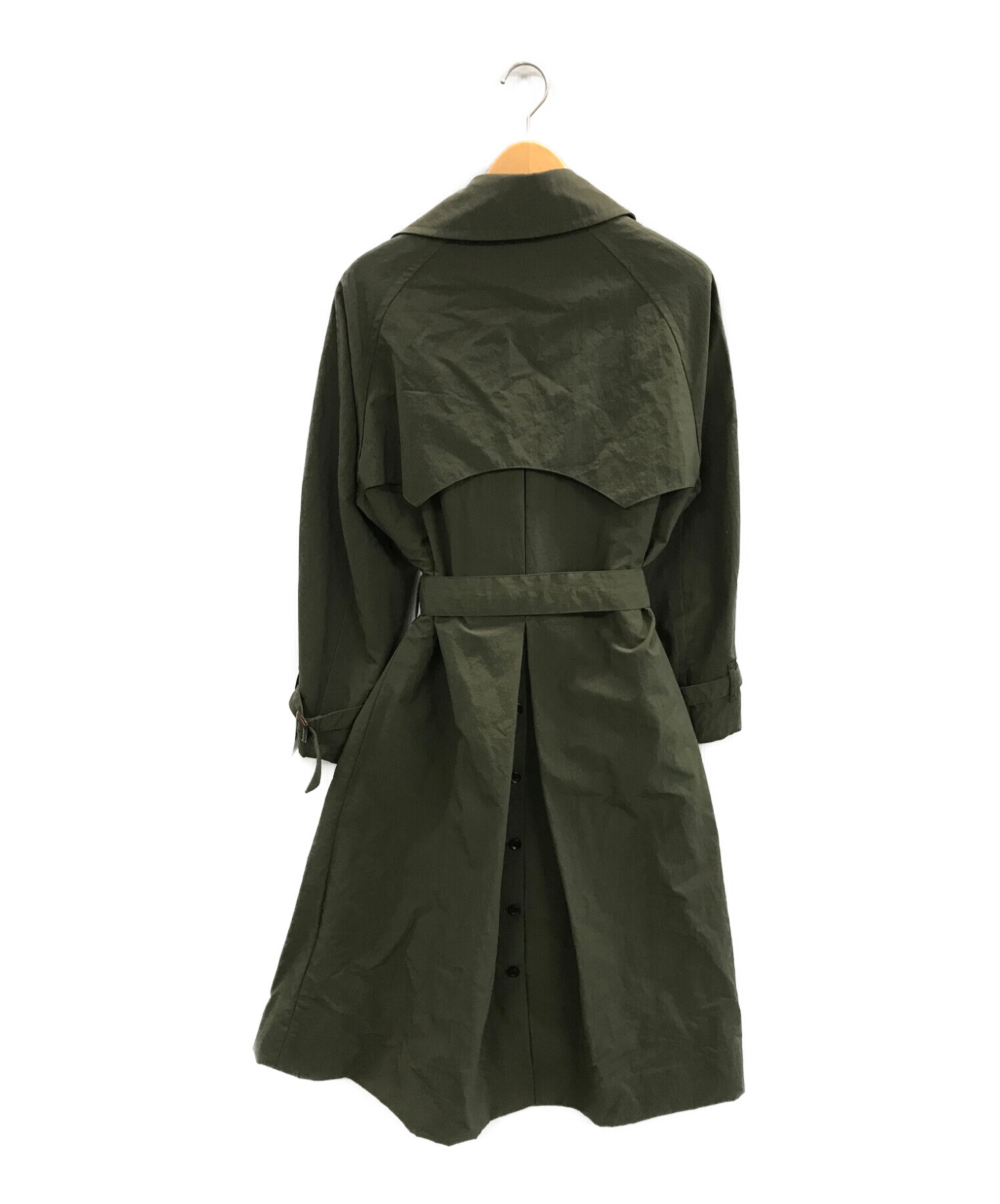 La Favola (ラ ファーヴォラ) Taslan Nylon Wrap Coat オリーブ サイズ:2