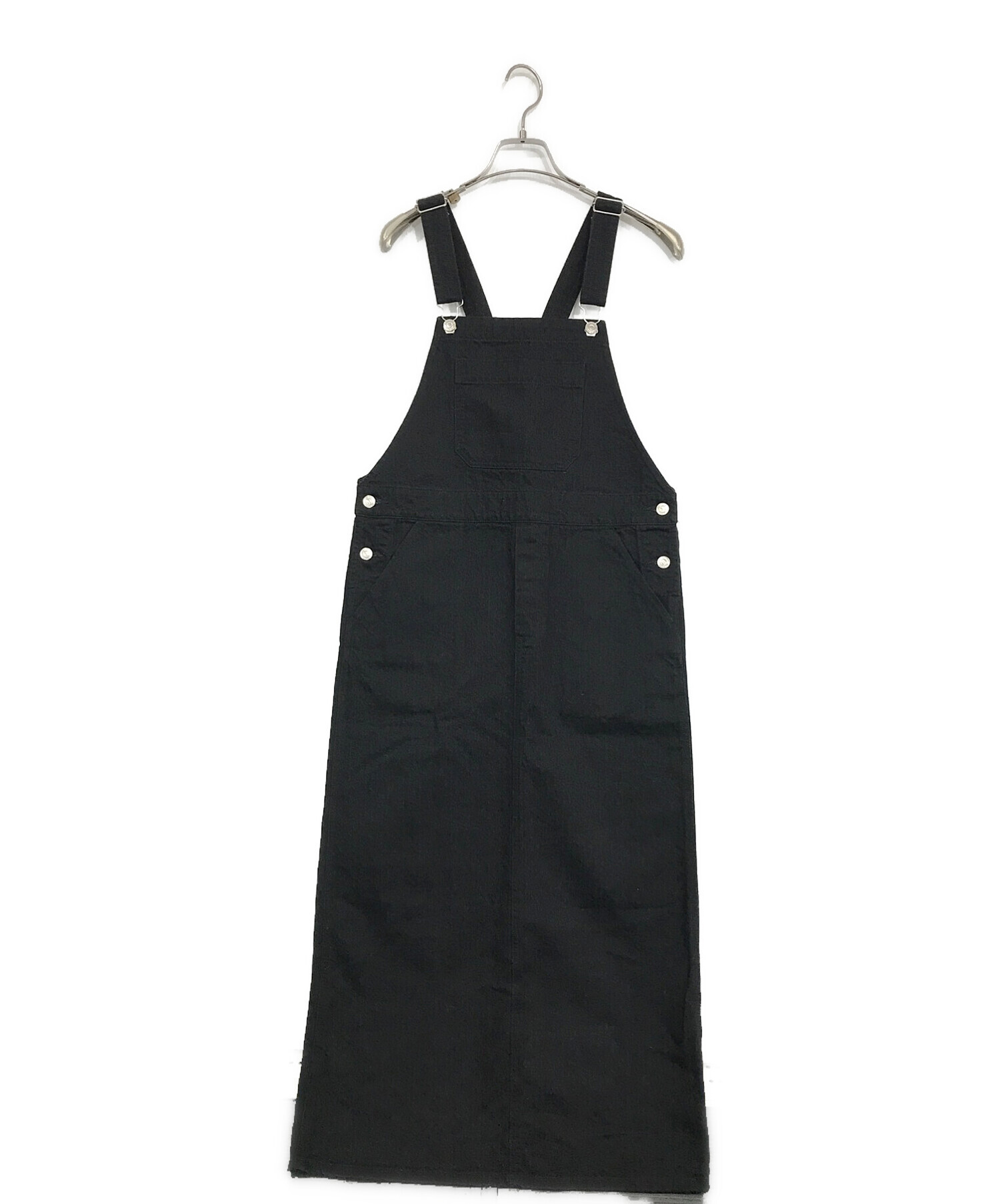 MACPHEE (マカフィー) コットンデニムサロペットスカート ブラック サイズ:SIZE 36